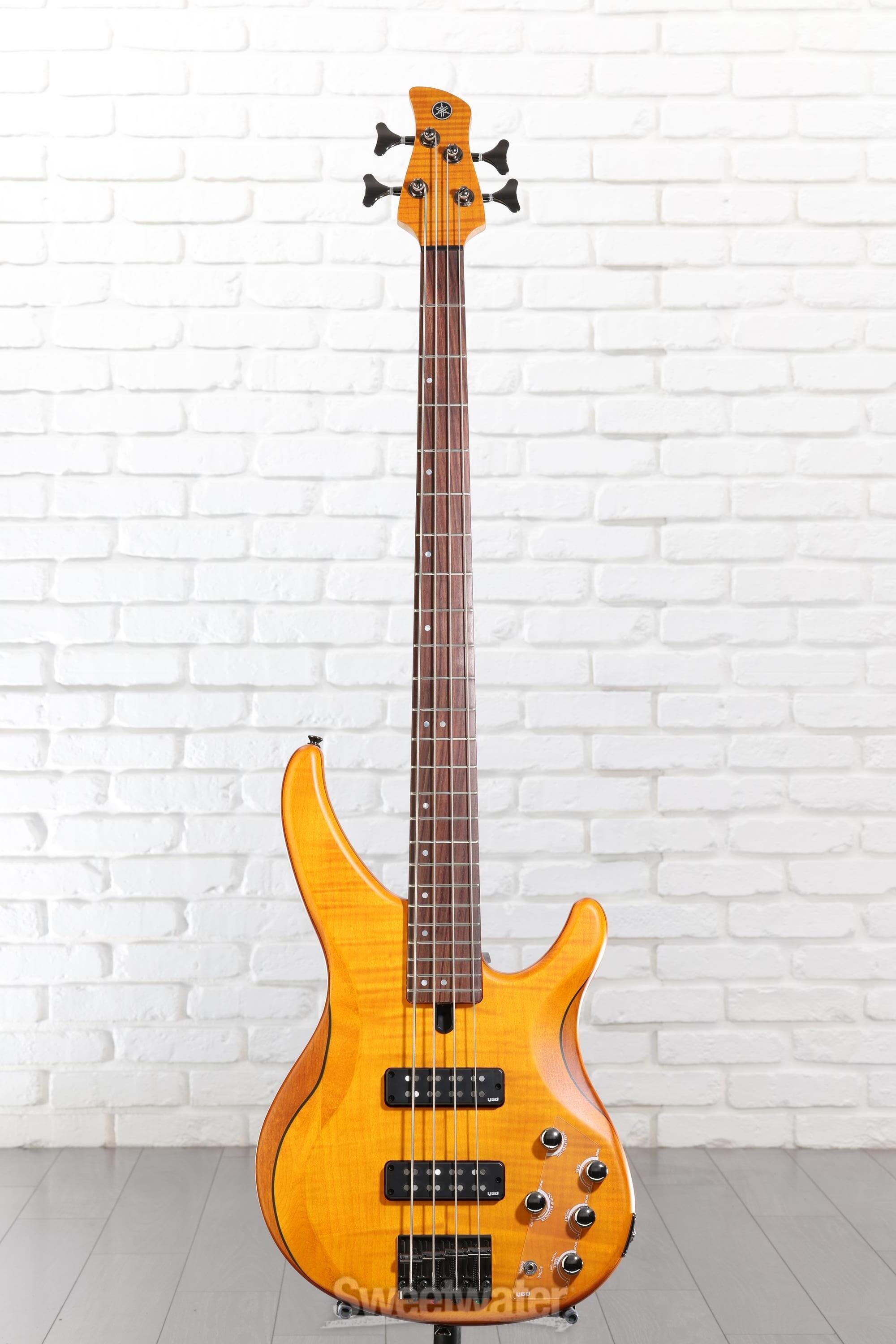 Yamaha TRBX604FM 4-string Bass Guitar - Matte Amber | Sweetwater