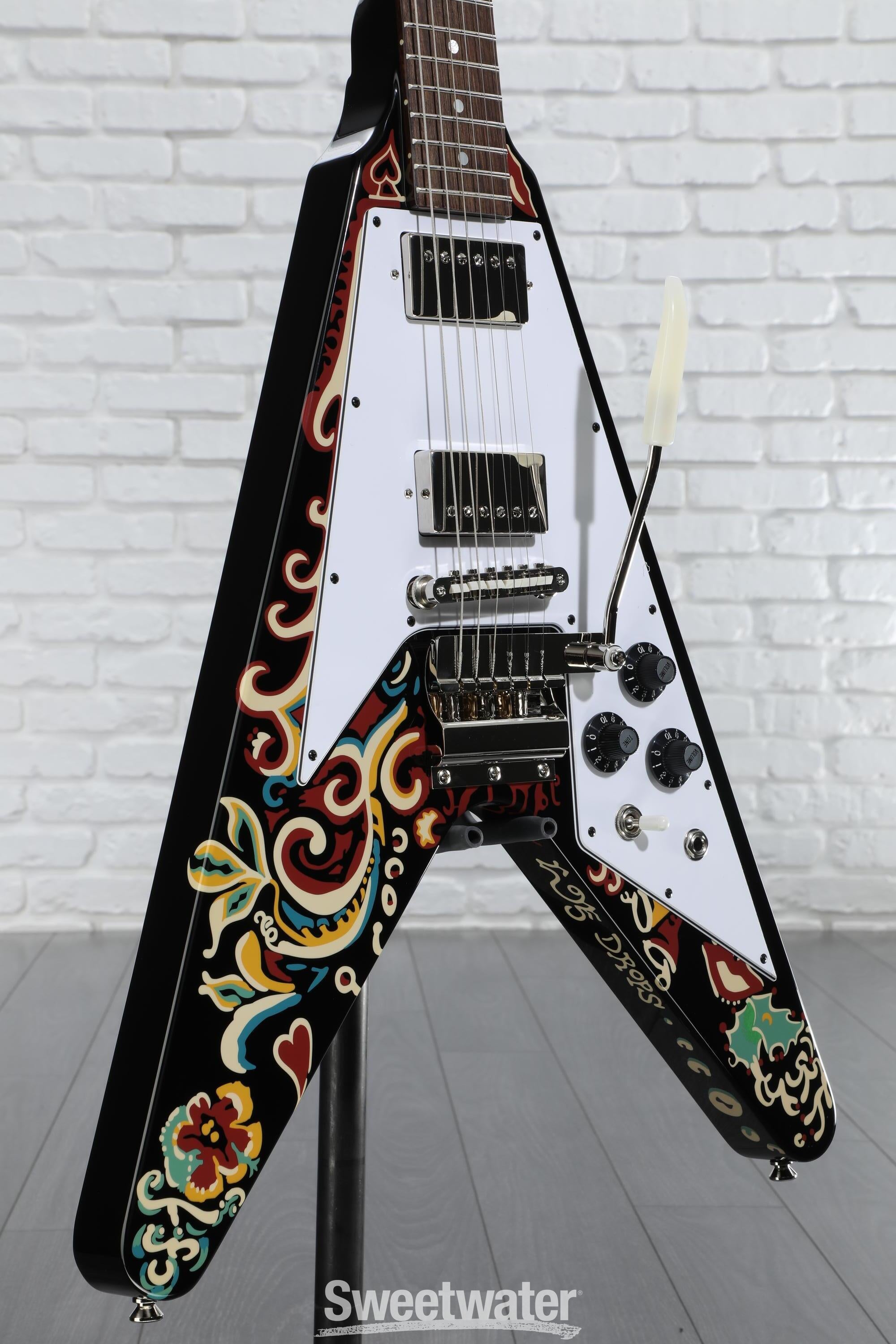 最終価格Jimi Hendrix Love Drops FlyingV Epiphone Inspired by the Guitar Legend's Customized Flying V