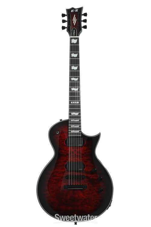 ESP E-II Eclipse QM Electric Guitar - See-thru Black Cherry