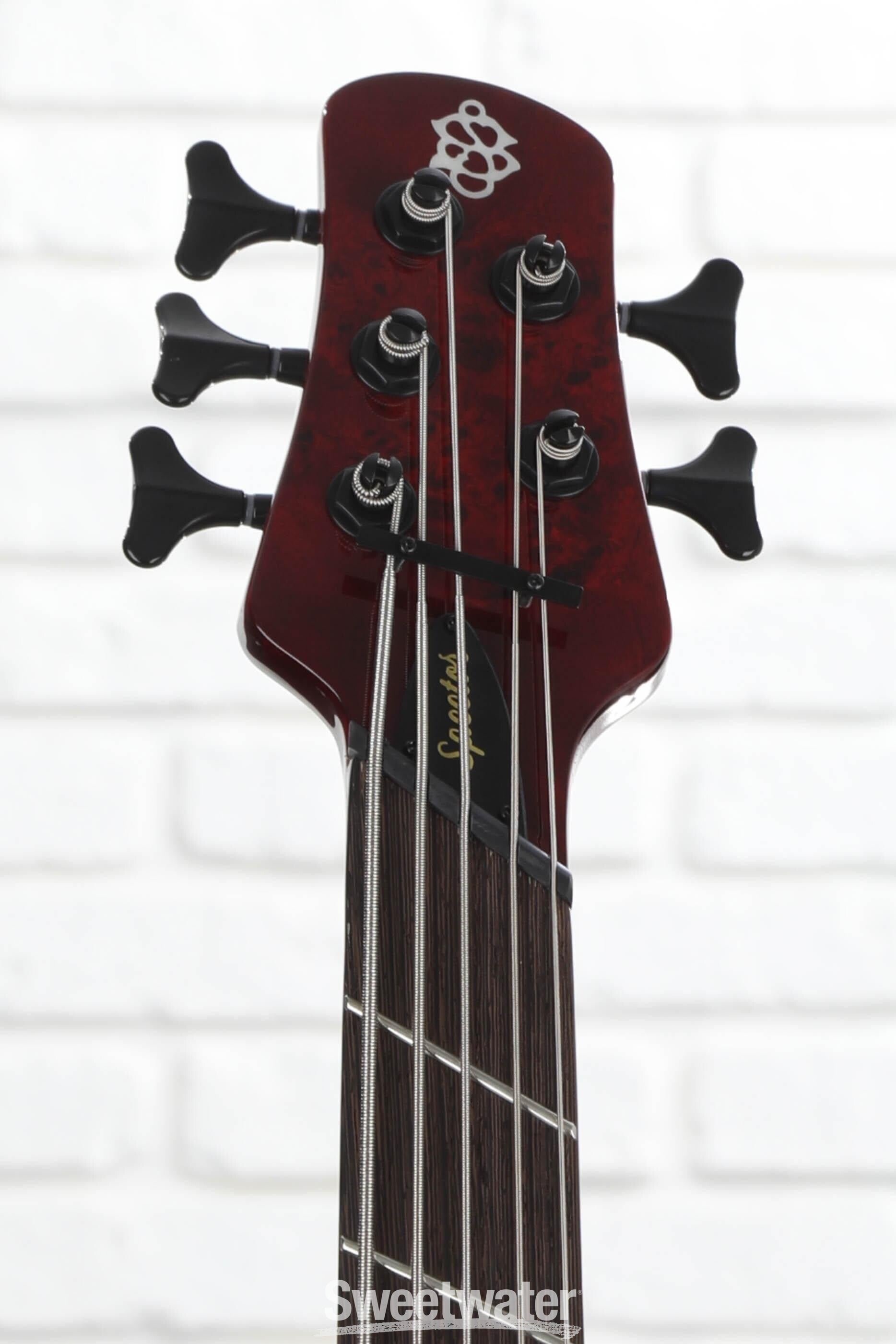 Spector NS Dimension 5 Bass Guitar - Inferno Red Gloss