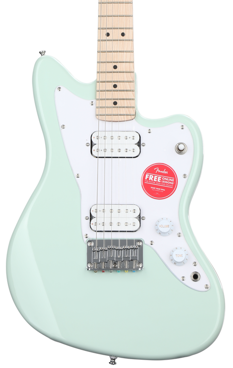 Squier Mini Jazzmaster HH Electric Guitar- Surf Green with Maple