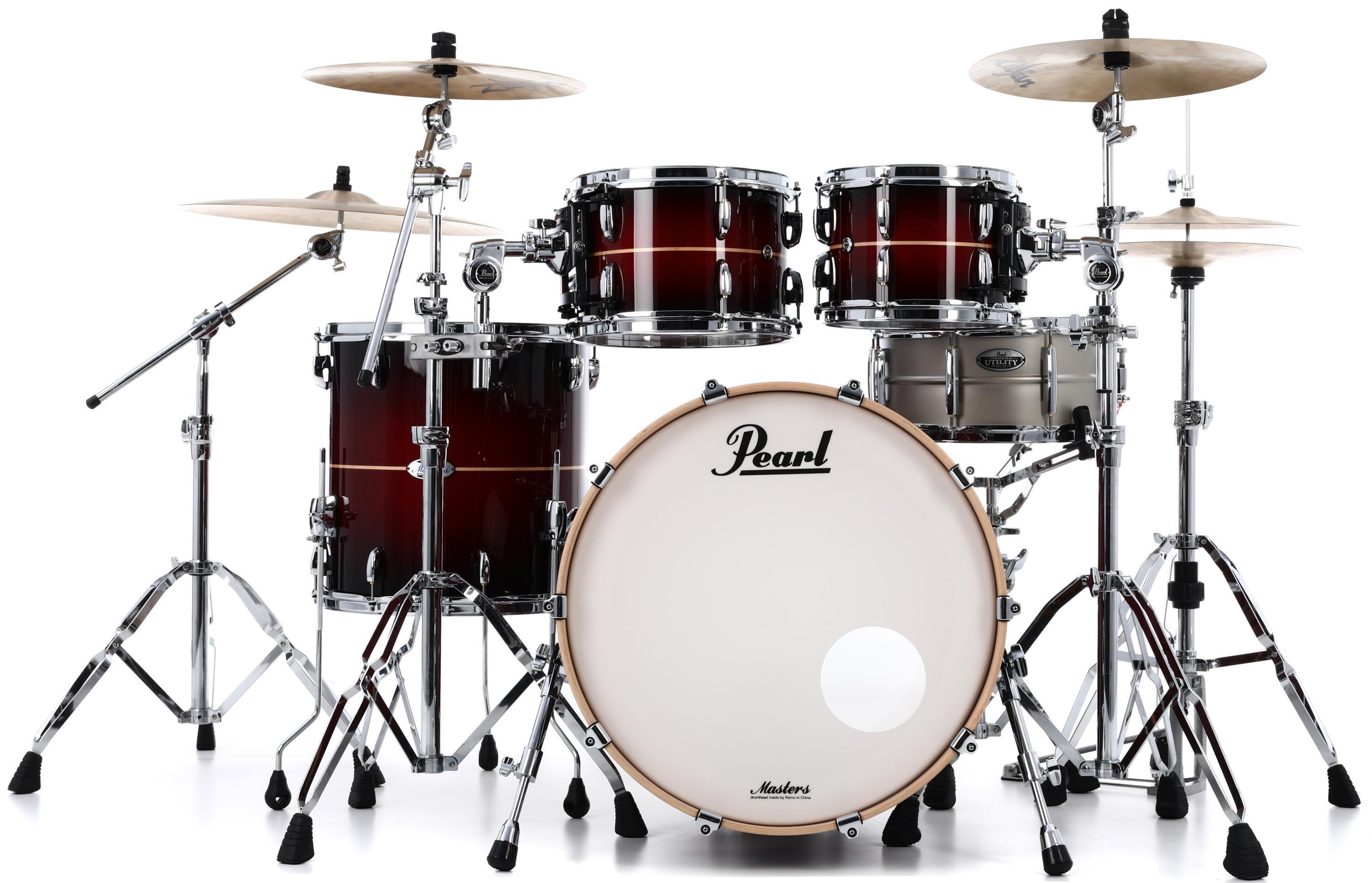 Pearl Masters Maple Complete MCT924XEDP/C 4-piece Shell Pack - Red