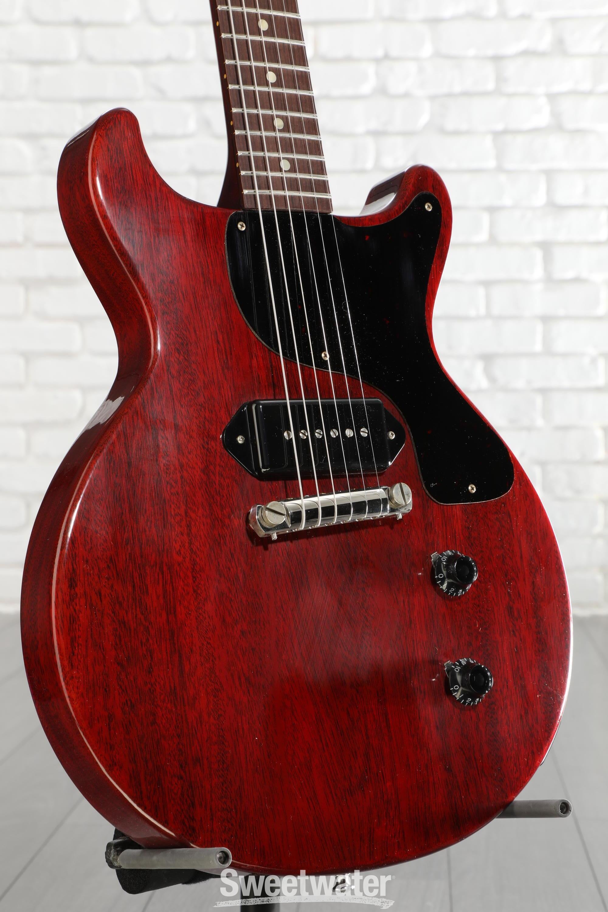 Photo of Gibson Custom 1958 Les Paul Junior Double Cut Reissue Electric Guitar - Cherry Red, VOS