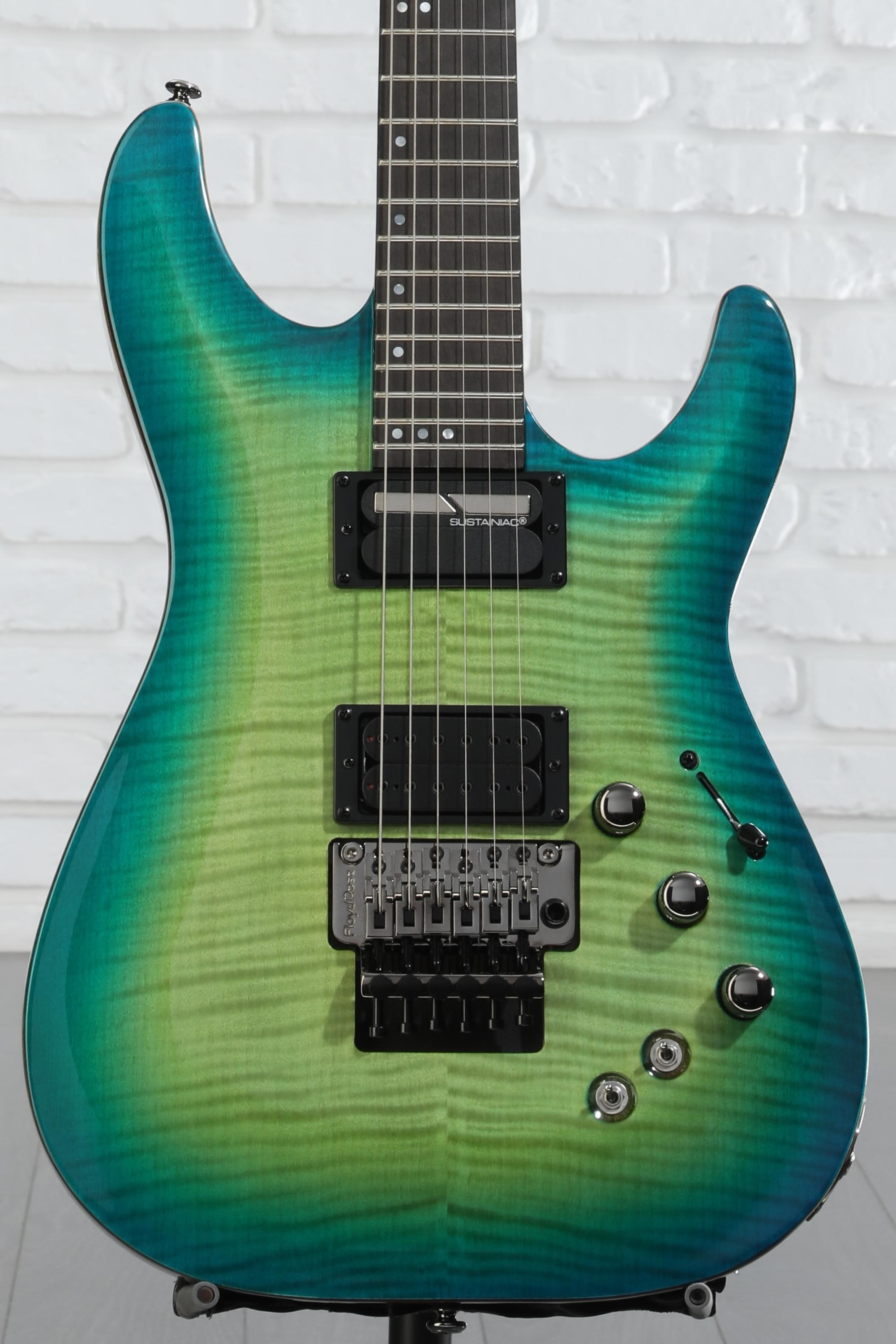 Schecter BlackJack SLS C-1 FR-S Electric Guitar - Aquaburst