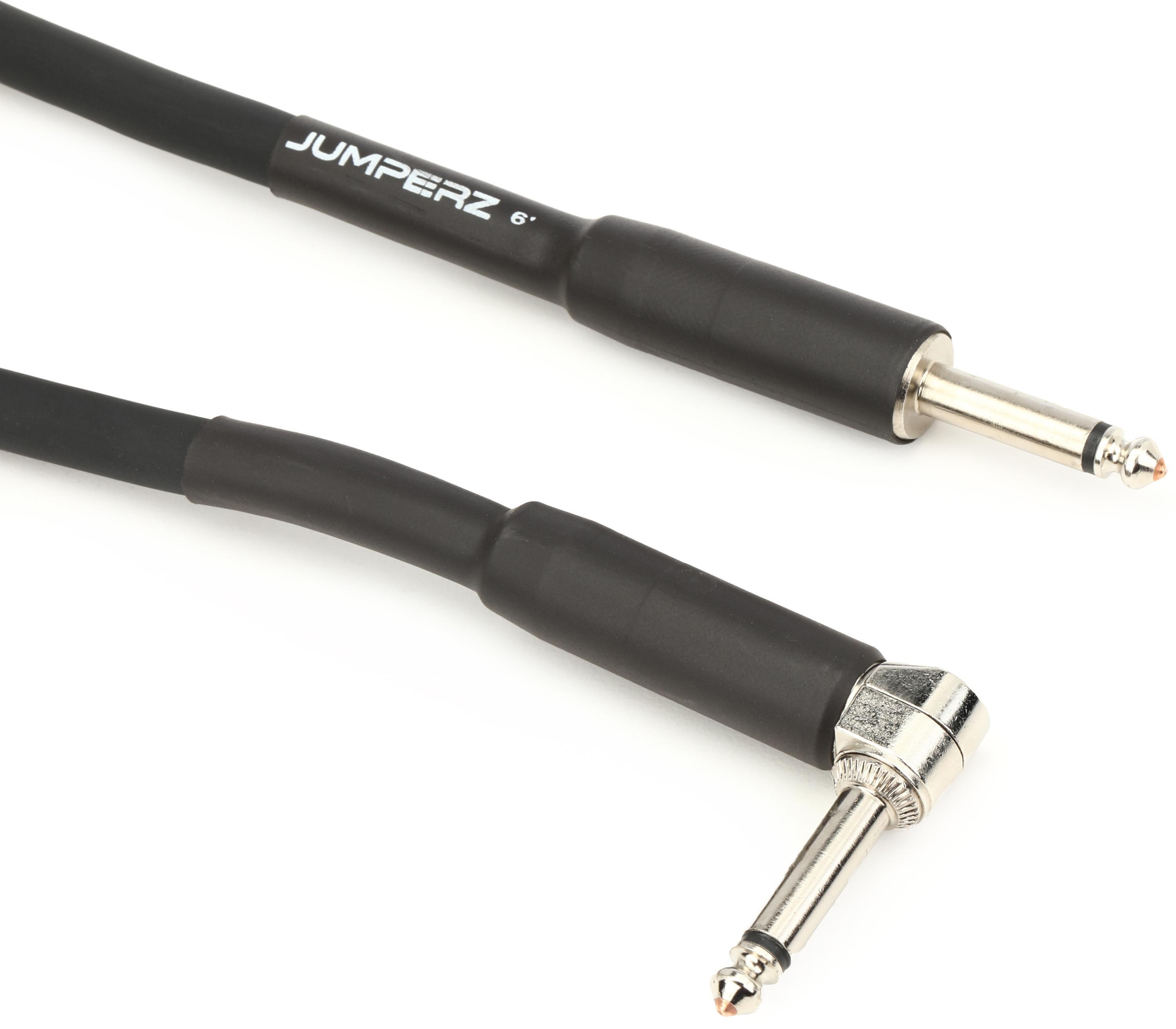 Photo of JUMPERZ JZSP122QQ-6RA Guitar Amp Speaker Cable with Right-angle Connector - 6 foot