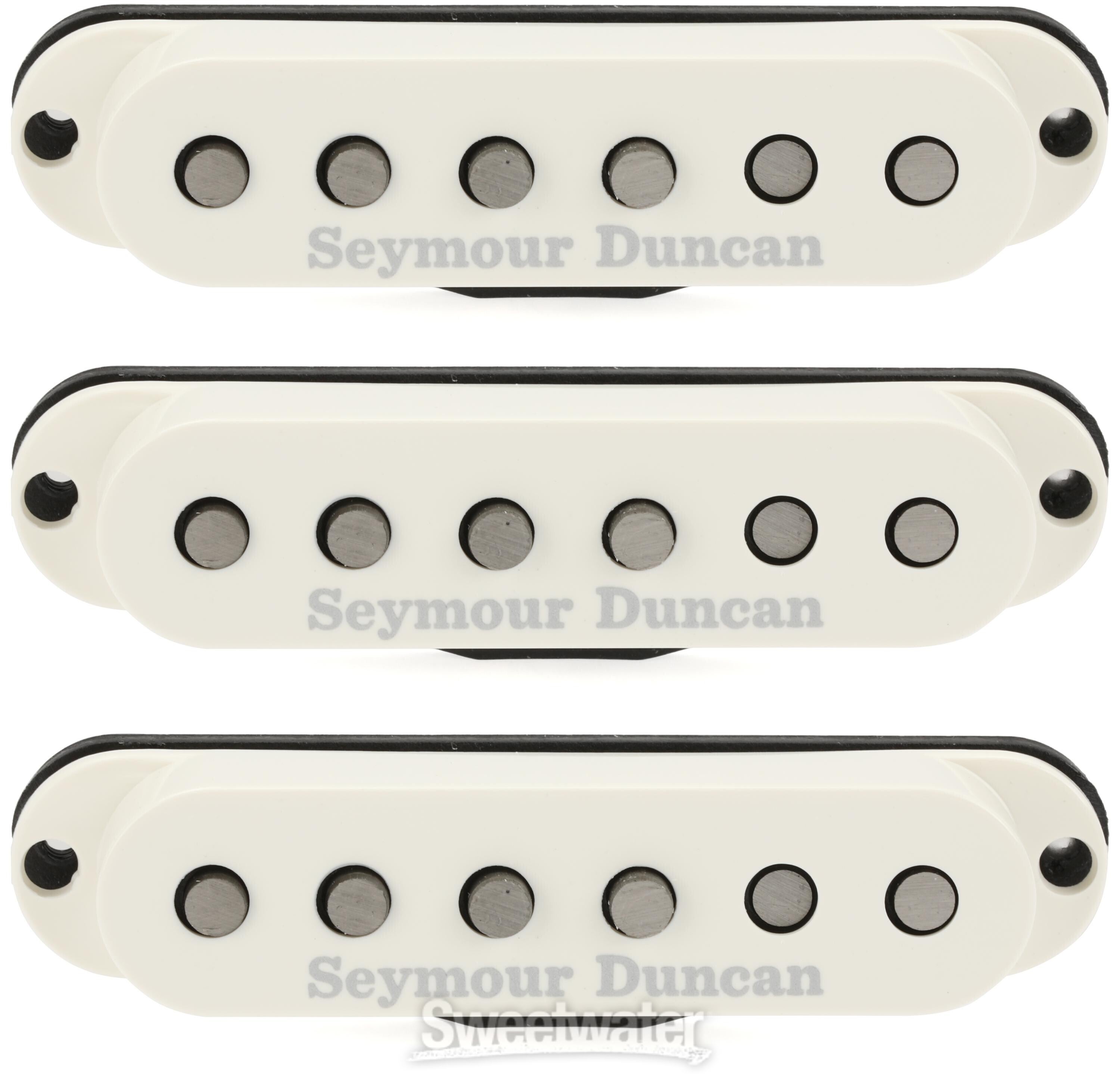 Scooped Strat Single-Coil 3-piece Pickup Set - Parchment with Logo