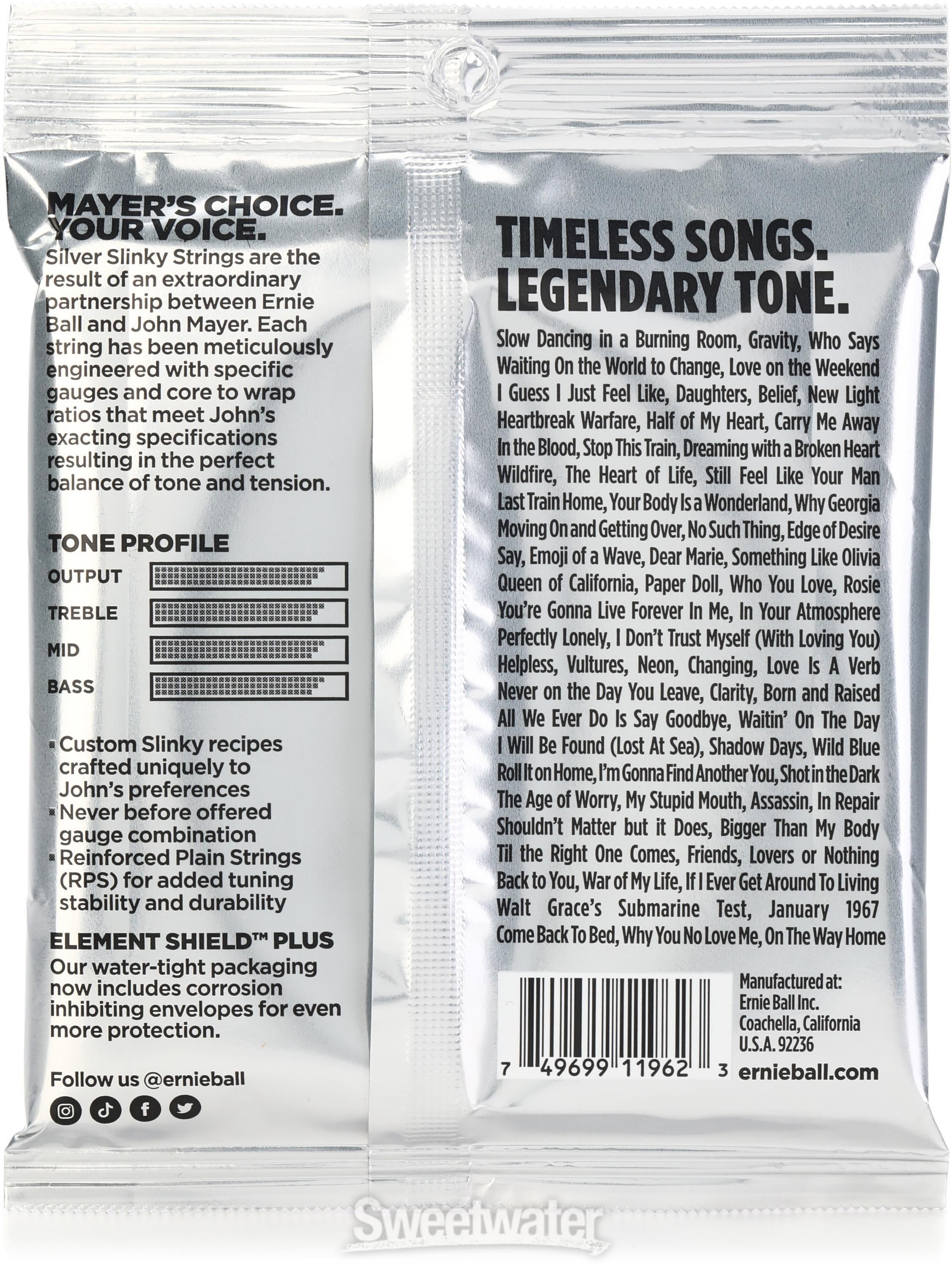 Ernie Ball John Mayer Signature Silver Slinky Electric