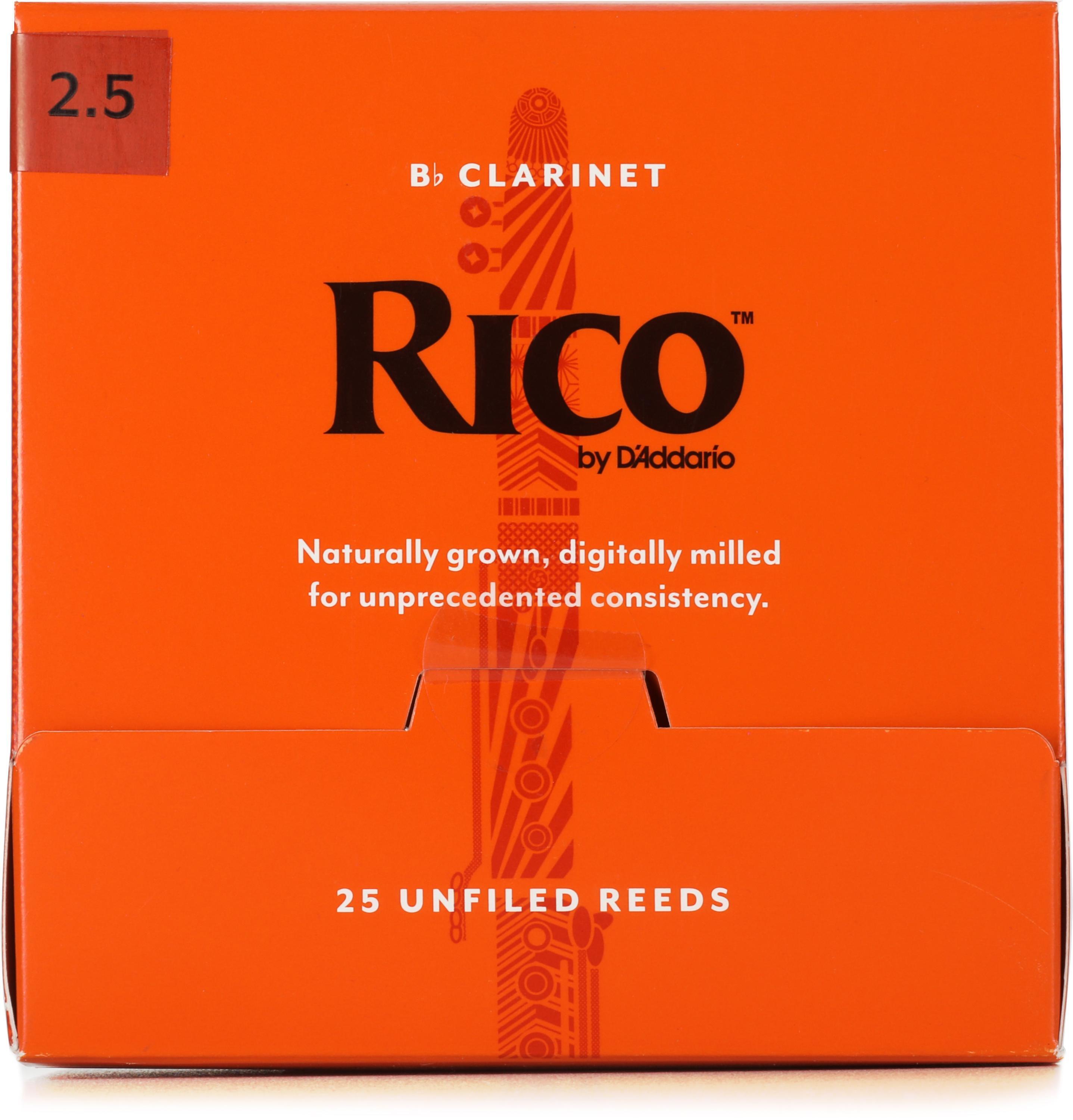 Photo of D'Addario Rico Bb Clarinet Reeds - 2.5, 25-pack