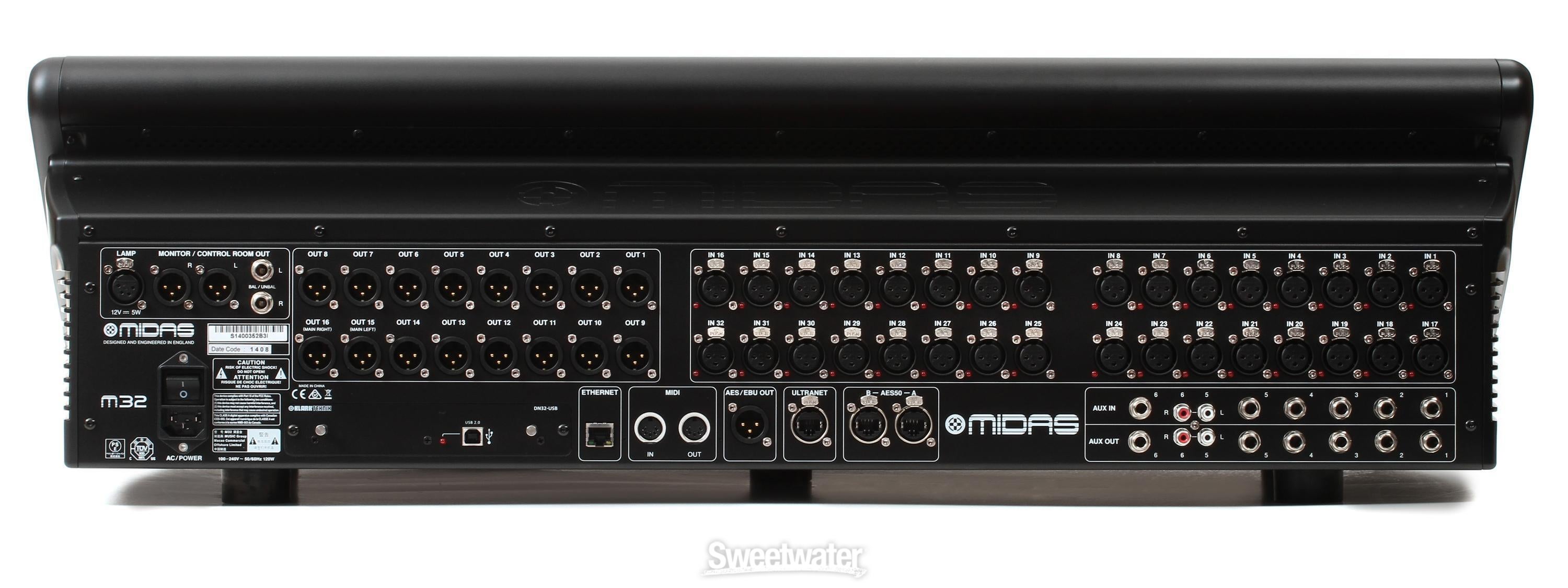 Midas M32 Tour Pack with Digital Mixer, MDL32 Stage Box and Midas M32 Tour Pack with Digital Mixer, MDL32 Stage Box and