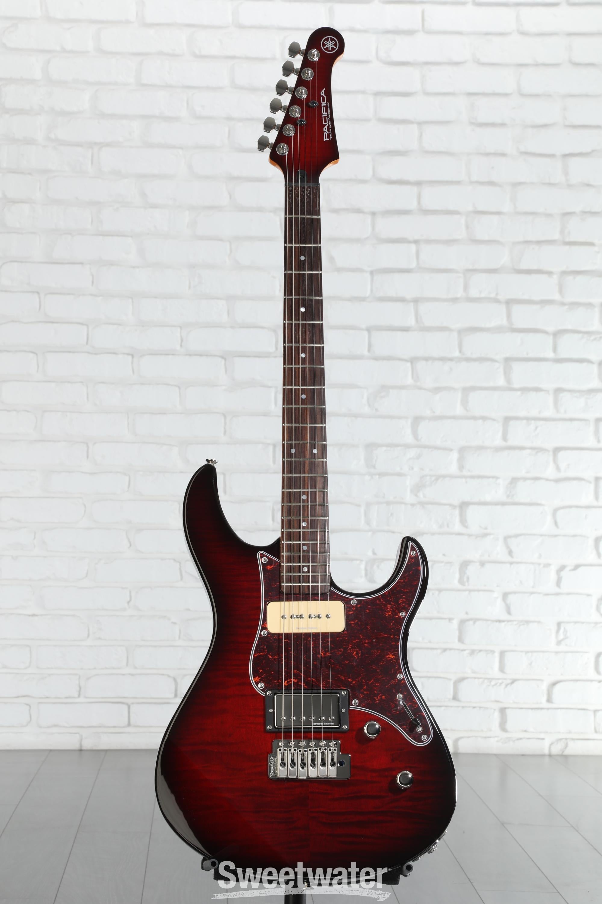 Yamaha PAC611VFM Pacifica Electric Guitar - Dark Red Burst