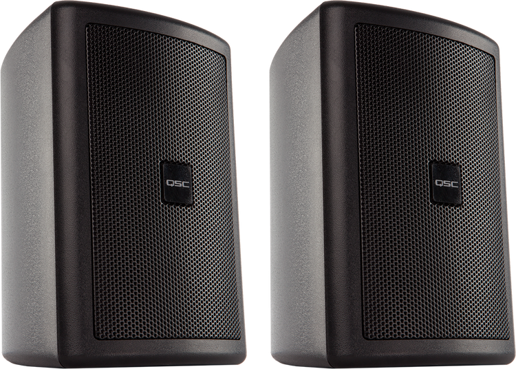 QSC AC-S4T 4.5インチ2ウェイサーフェススピーカー 2個セット QSC AC-S4T 4.5 inch 2-way Surface-mount Speaker - Black (pair