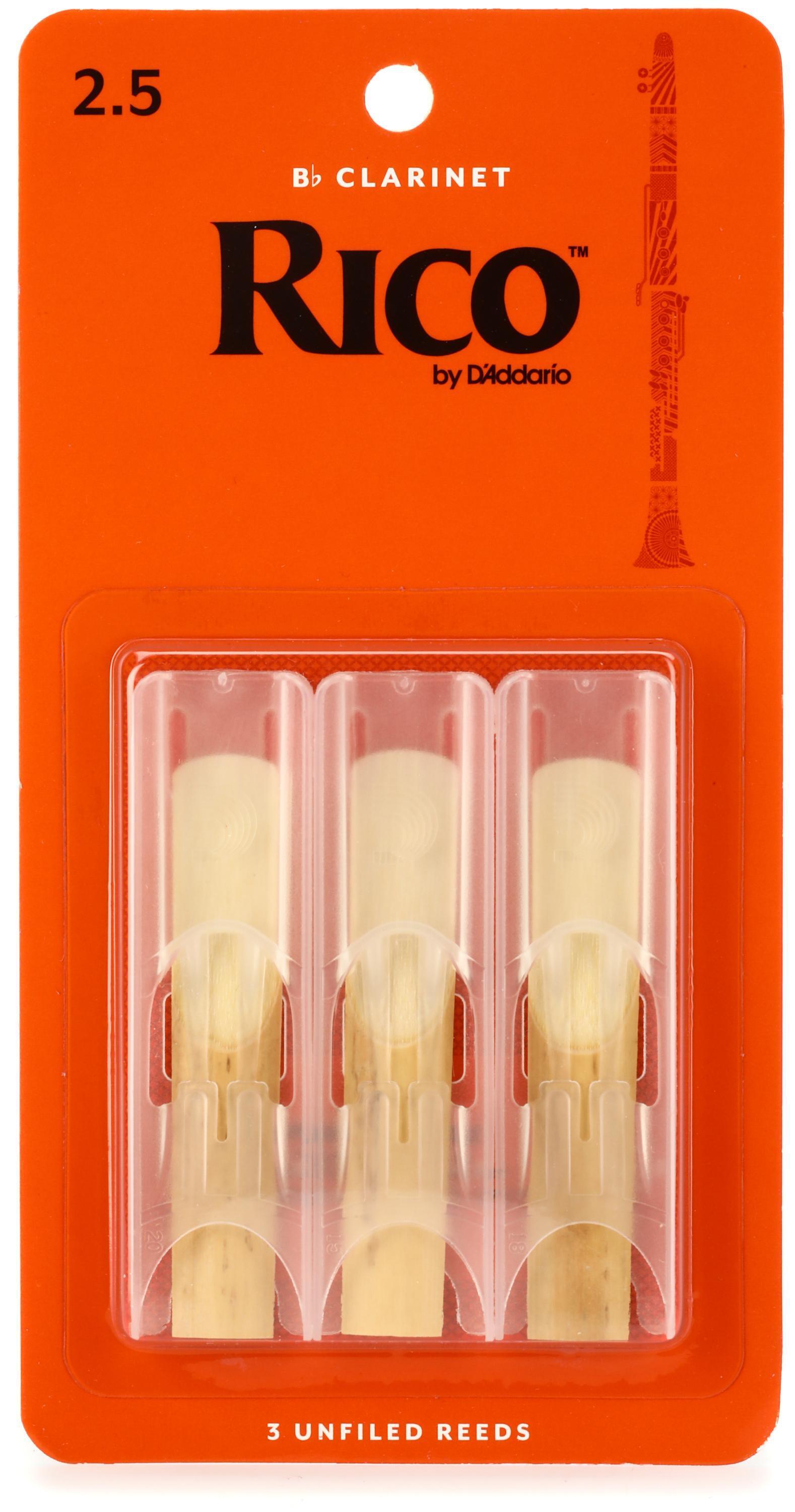 Photo of D'Addario Rico Bb Clarinet Reeds - 2.5 (3-pack)