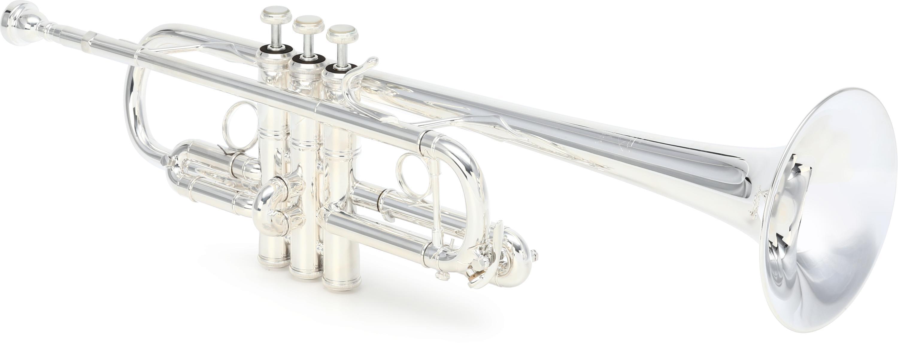 Bach C180 Stradivarius Professional Chicago C Trumpet Silver Plated Sweetwater