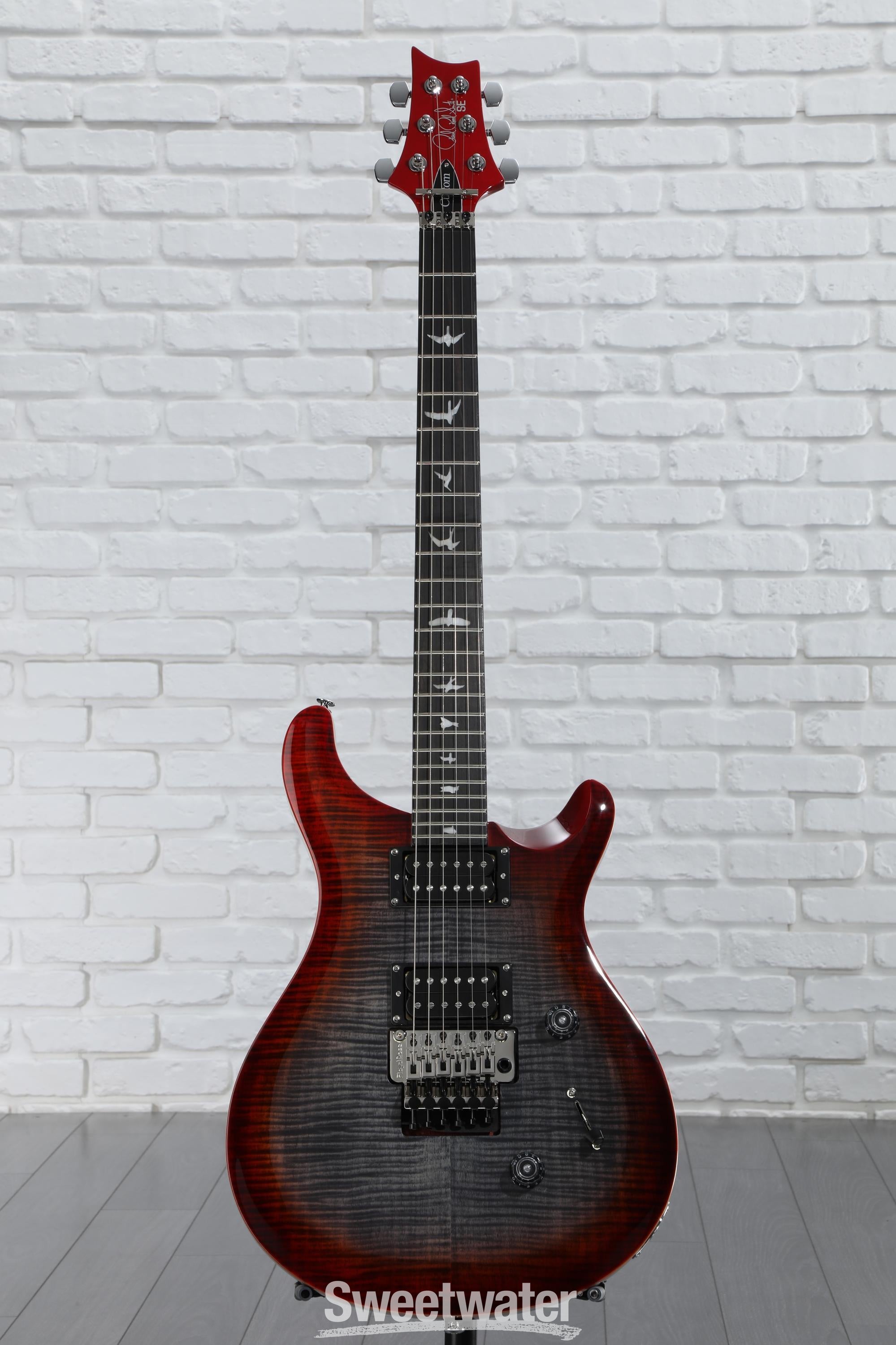 PRS SE Custom 24 Floyd Electric Guitar - Charcoal Cherry