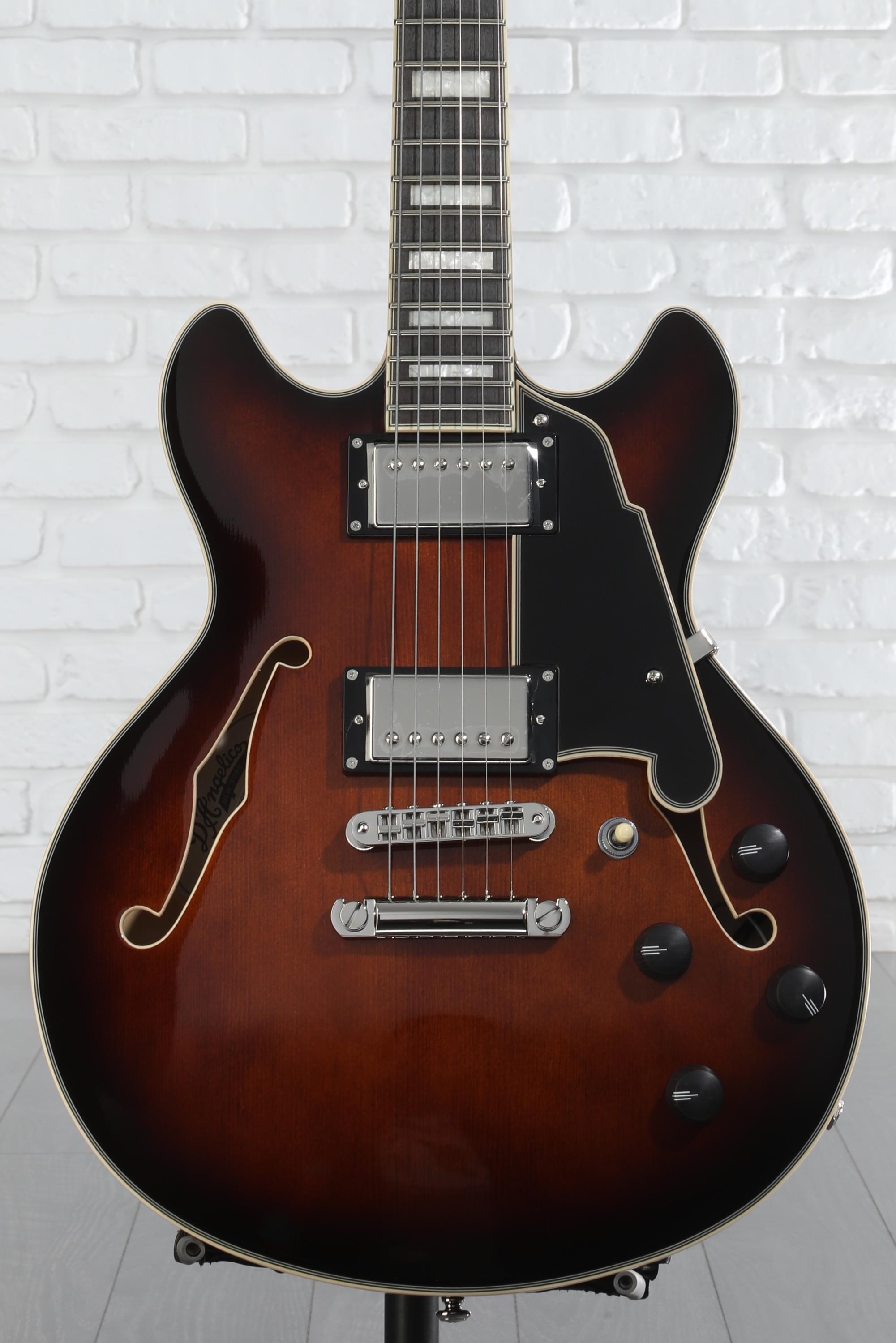 D'Angelico Premier Mini DC Electric Guitar - Brown Burst