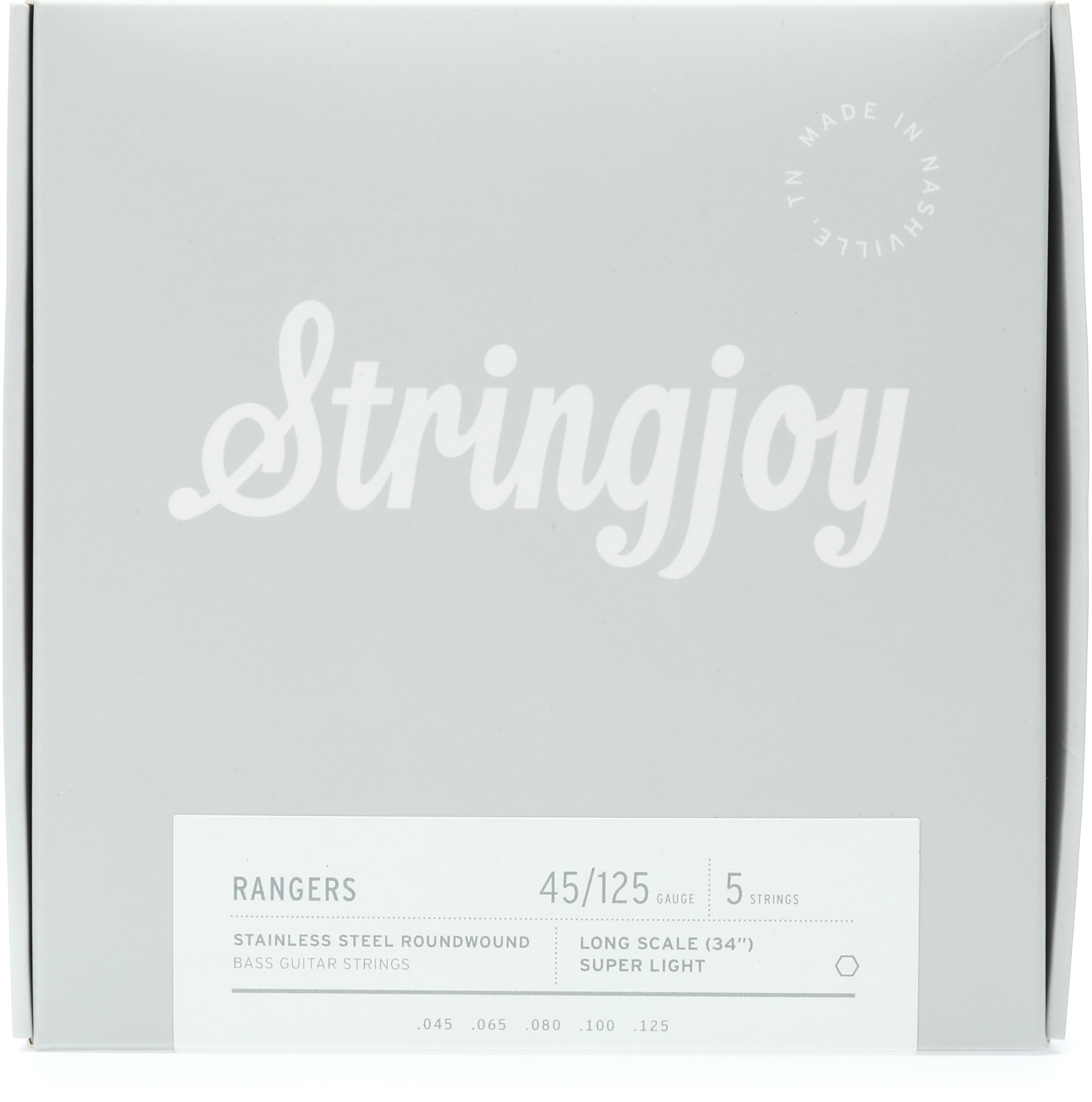 Photo of Stringjoy Rangers Stainless Steel Long Scale 5-string Bass Strings - Light Gauge (.045 - .125)