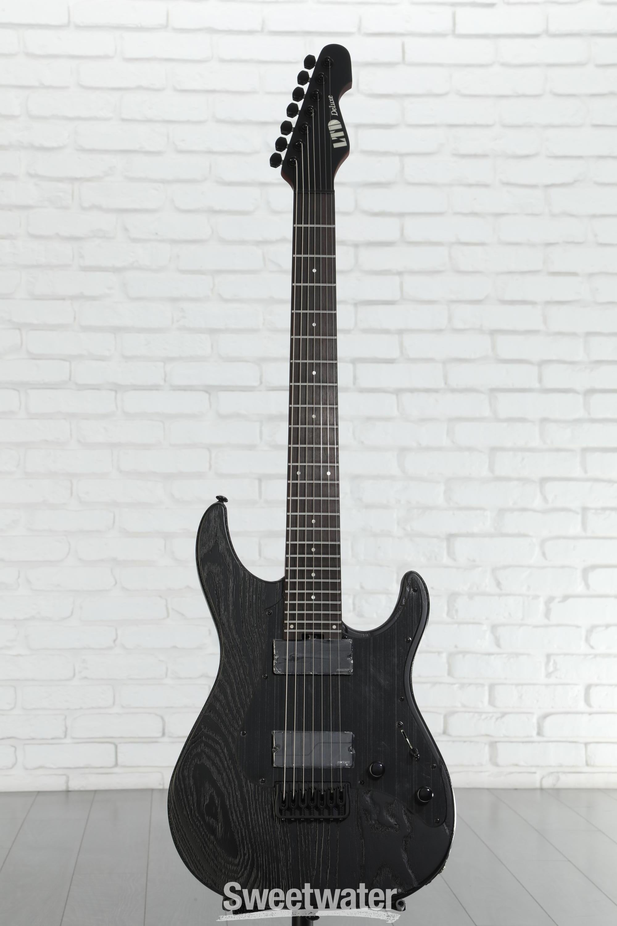 ESP LTD SN-1007 HT Baritone Electric Guitar - Black Blast