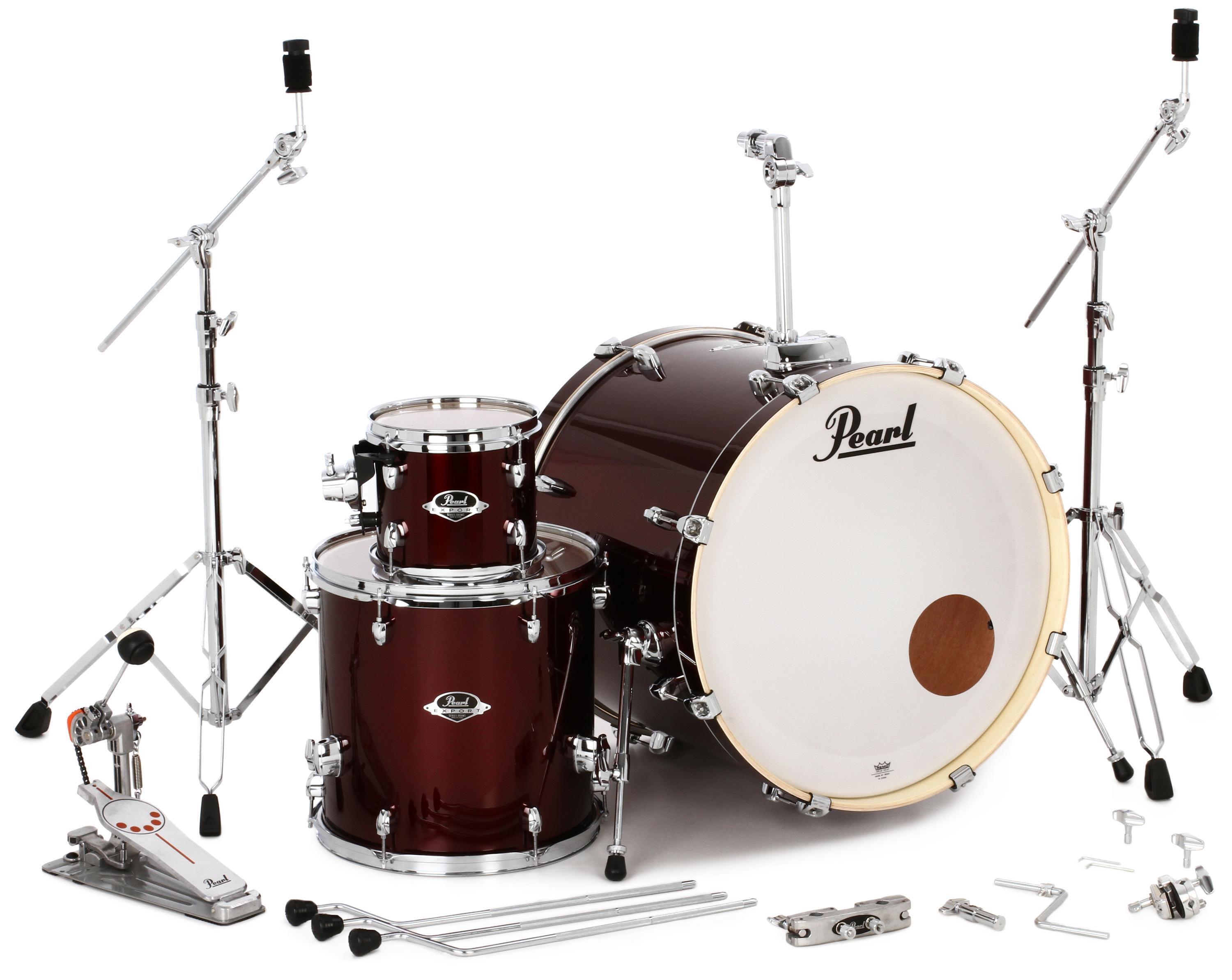 Set Drum Bass Ganda dengan Snare DrumSet Drum Bass Ganda dengan Snare Drum  