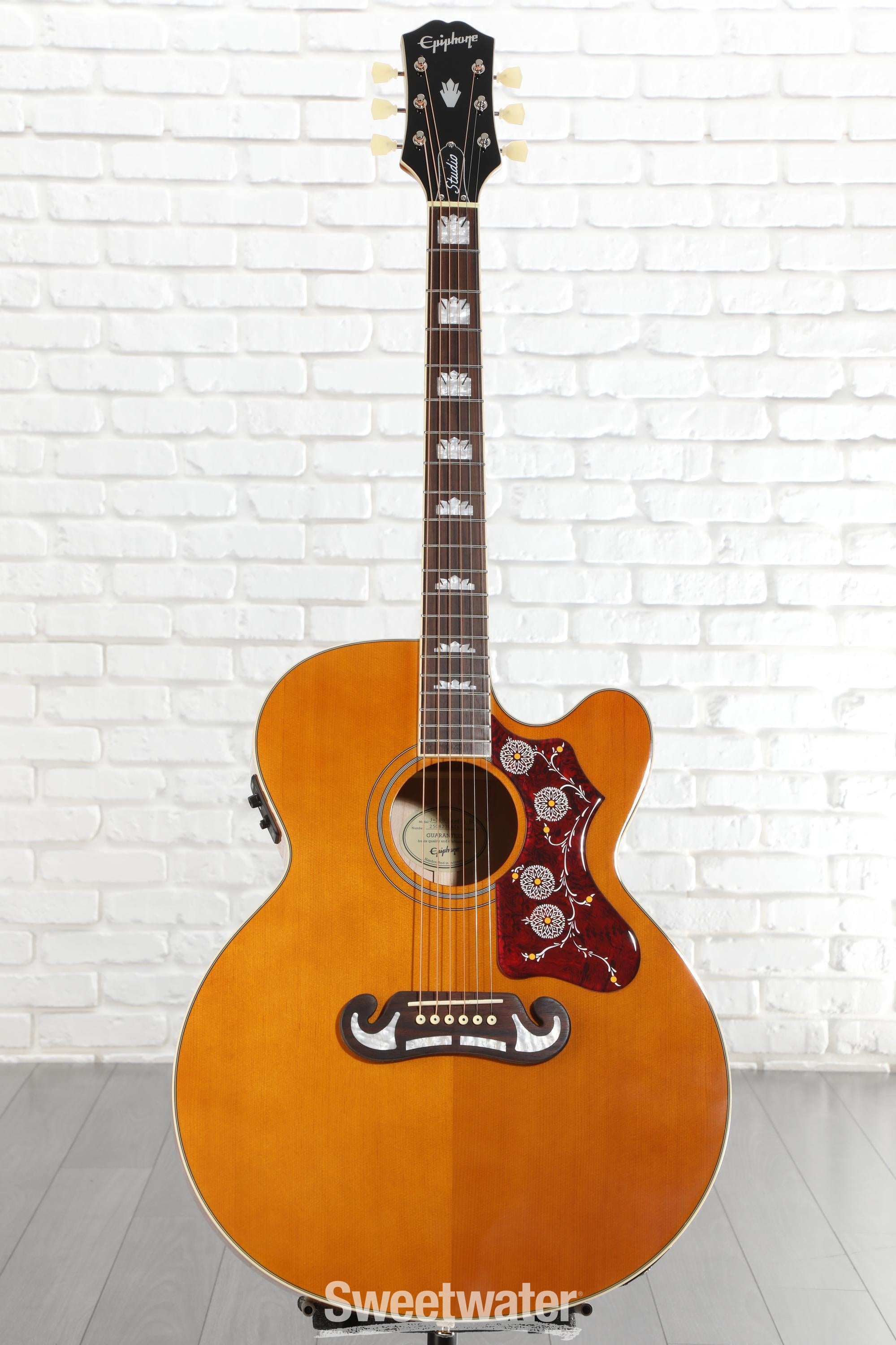 Epiphone J-200 Studio EC Acoustic-electric Guitar - Antique