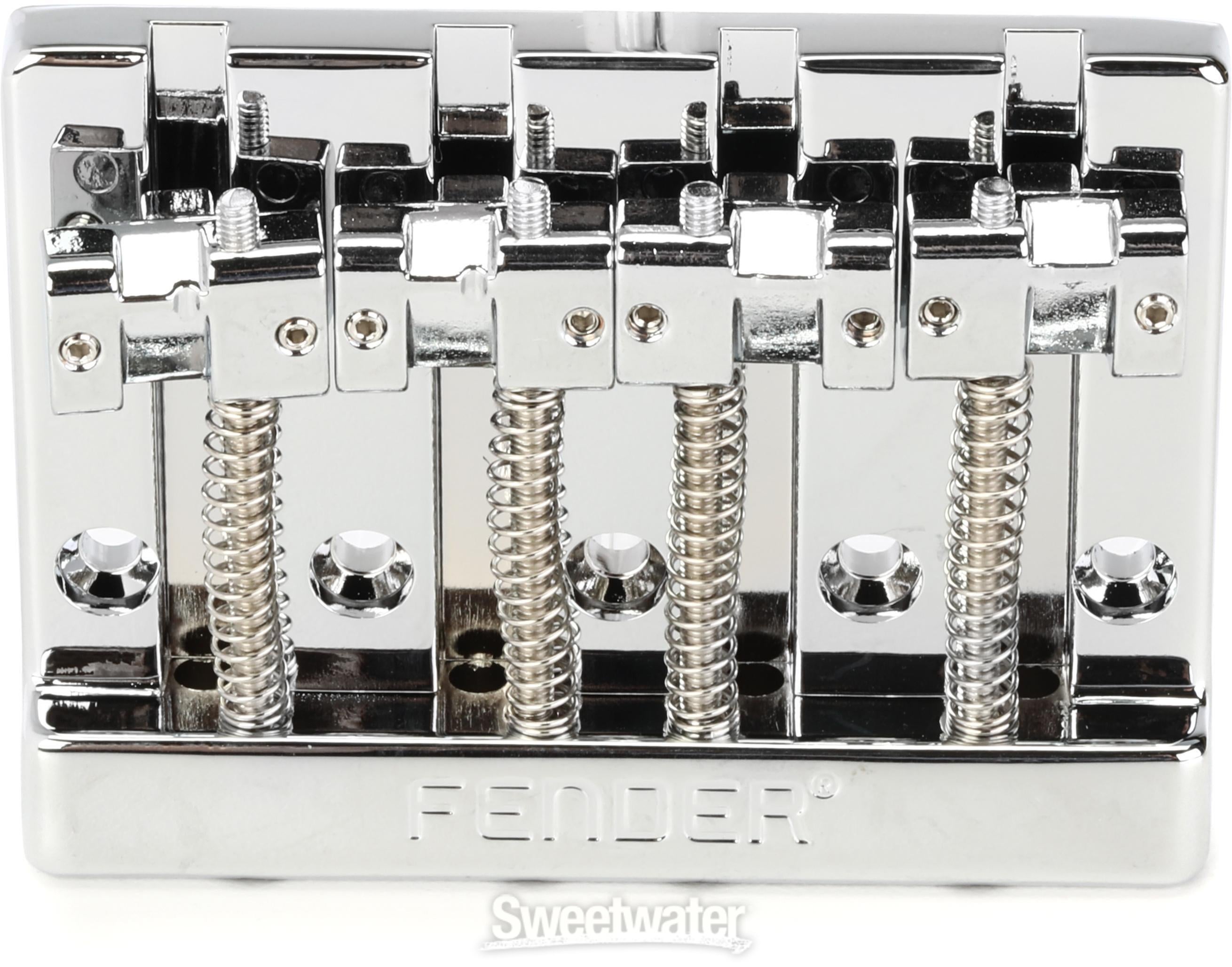 Fender HiMass 4-string Bass Bridge - Chrome with Zinc Saddles