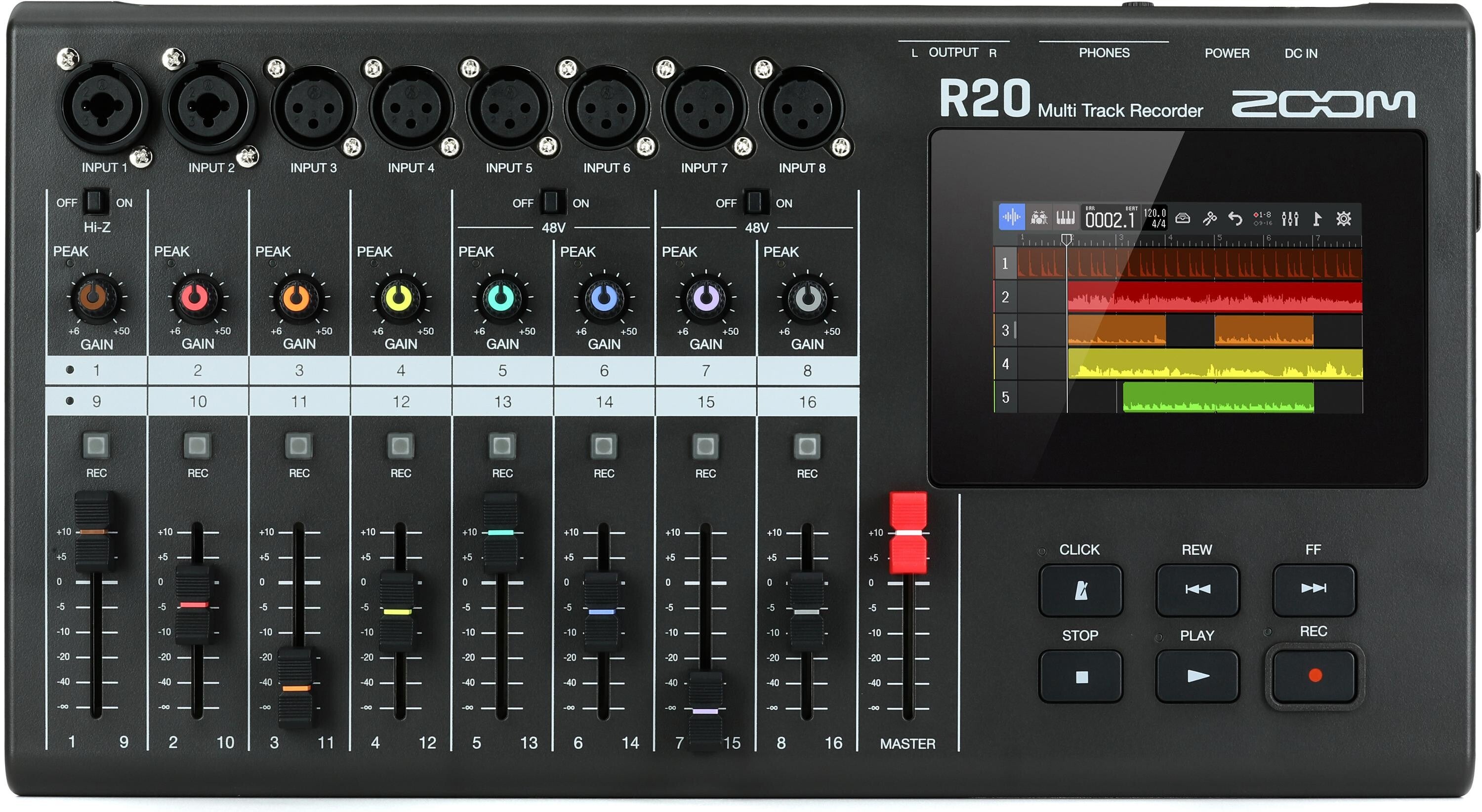 Zoom R20 16-track Recorder Interface Controller Workstation Sweetwater