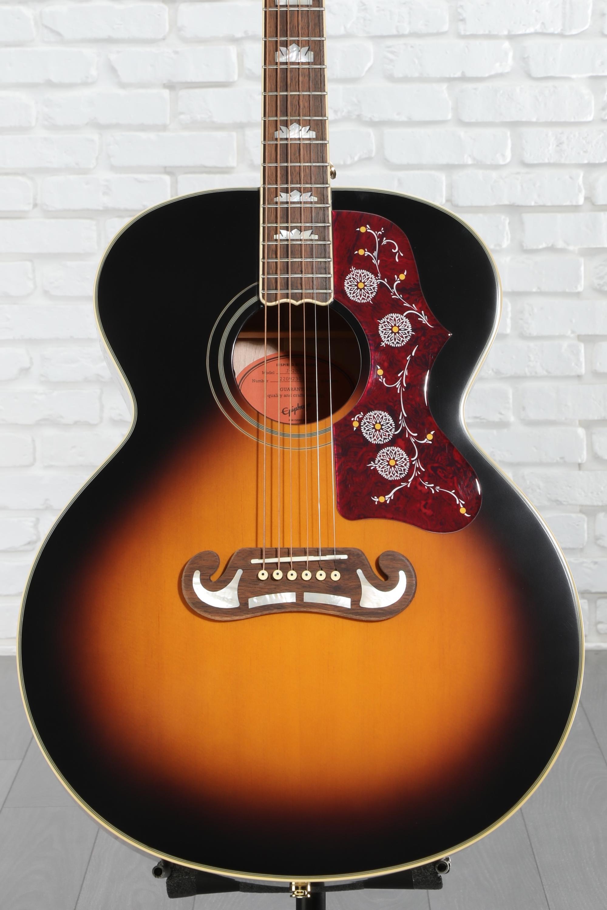 Epiphone J-200 Acoustic-electric Guitar - Aged Vintage Sunburst