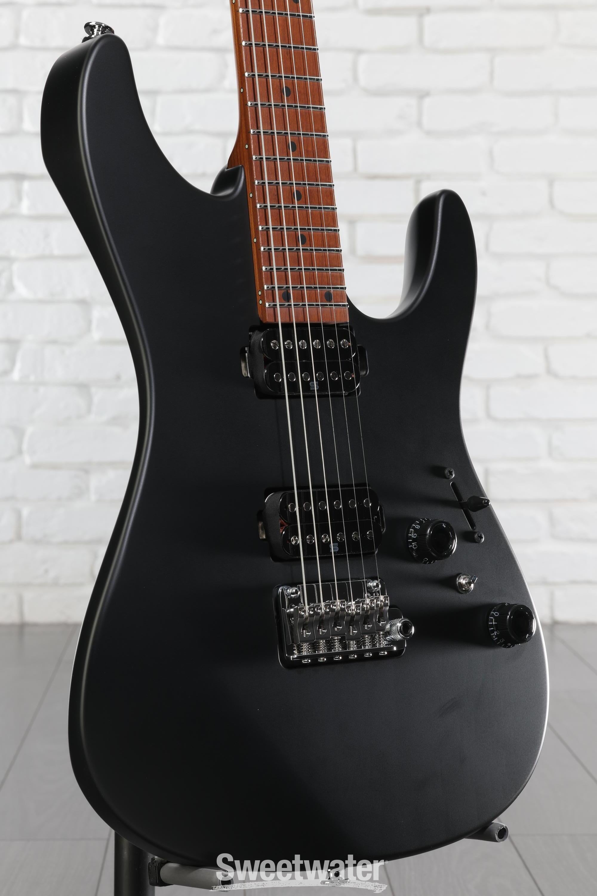 Ibanez Prestige AZ2402 Electric Guitar - Black Flat | Sweetwater