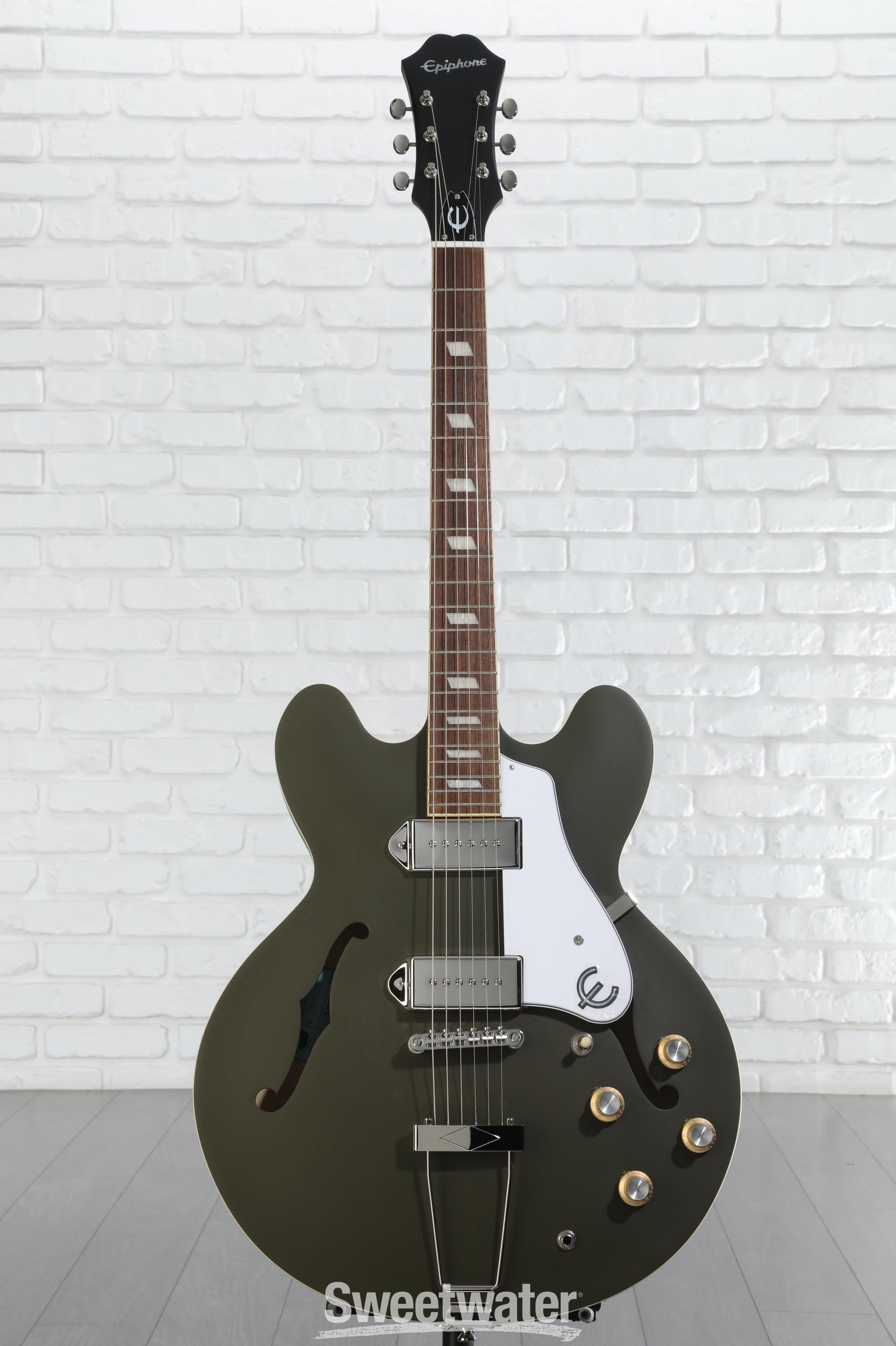 【だっち】Epiphone Casino Worn Olive Drab Amazon.com: Epiphone Casino Hollowbody Worn, Olive Drab