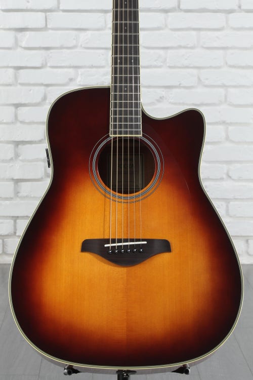 Yamaha FGC-TA TransAcoustic Cutaway Acoustic-electric Guitar - Brown Sunburst