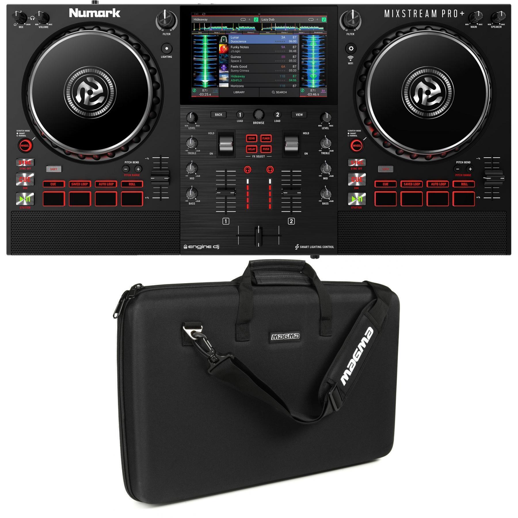 Numark Mixstream Pro + 2-deck Standalone DJ Controller with Case 