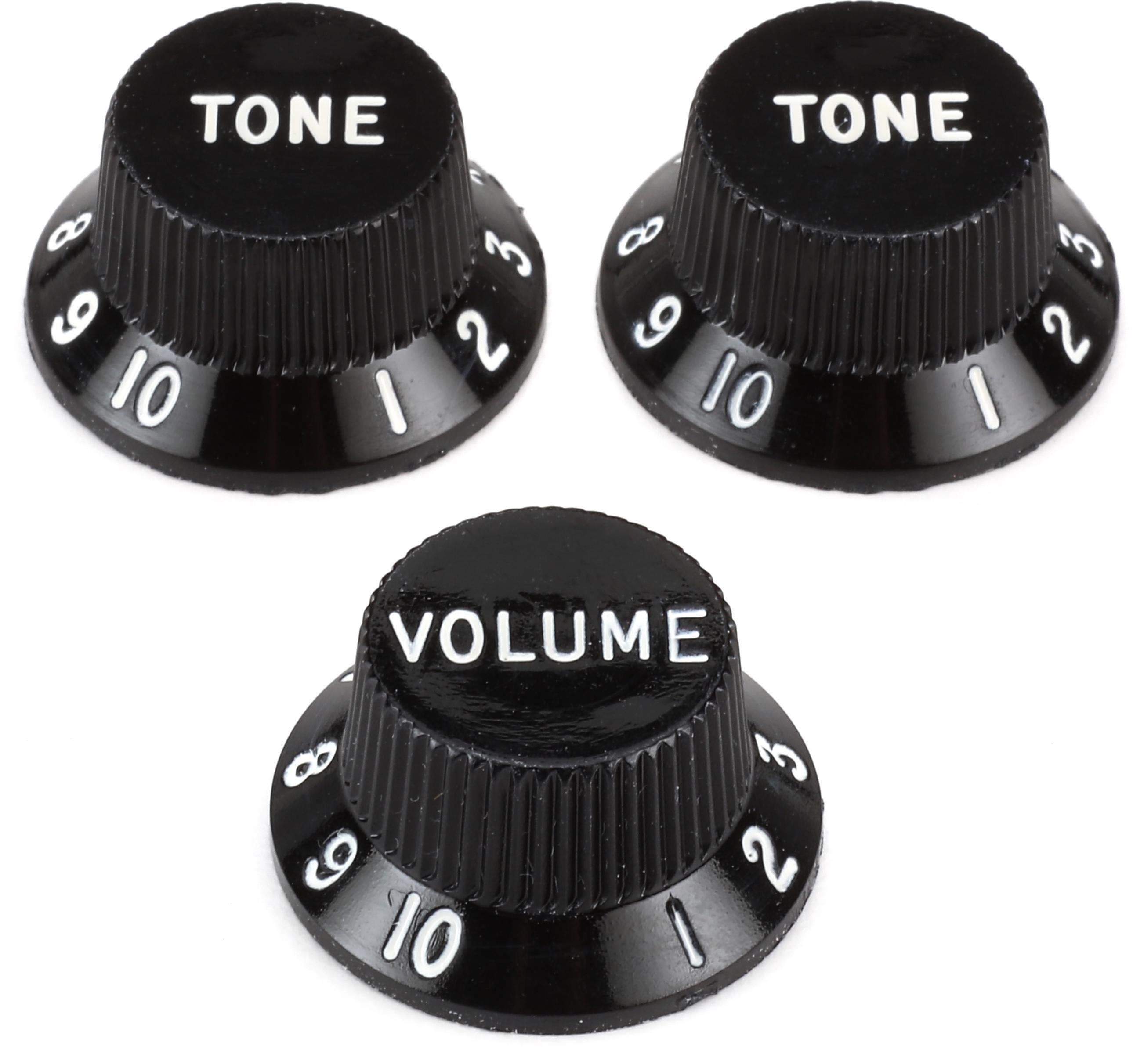 Photo of Fender Stratocaster Replacement Knobs - Black (3-piece Set)