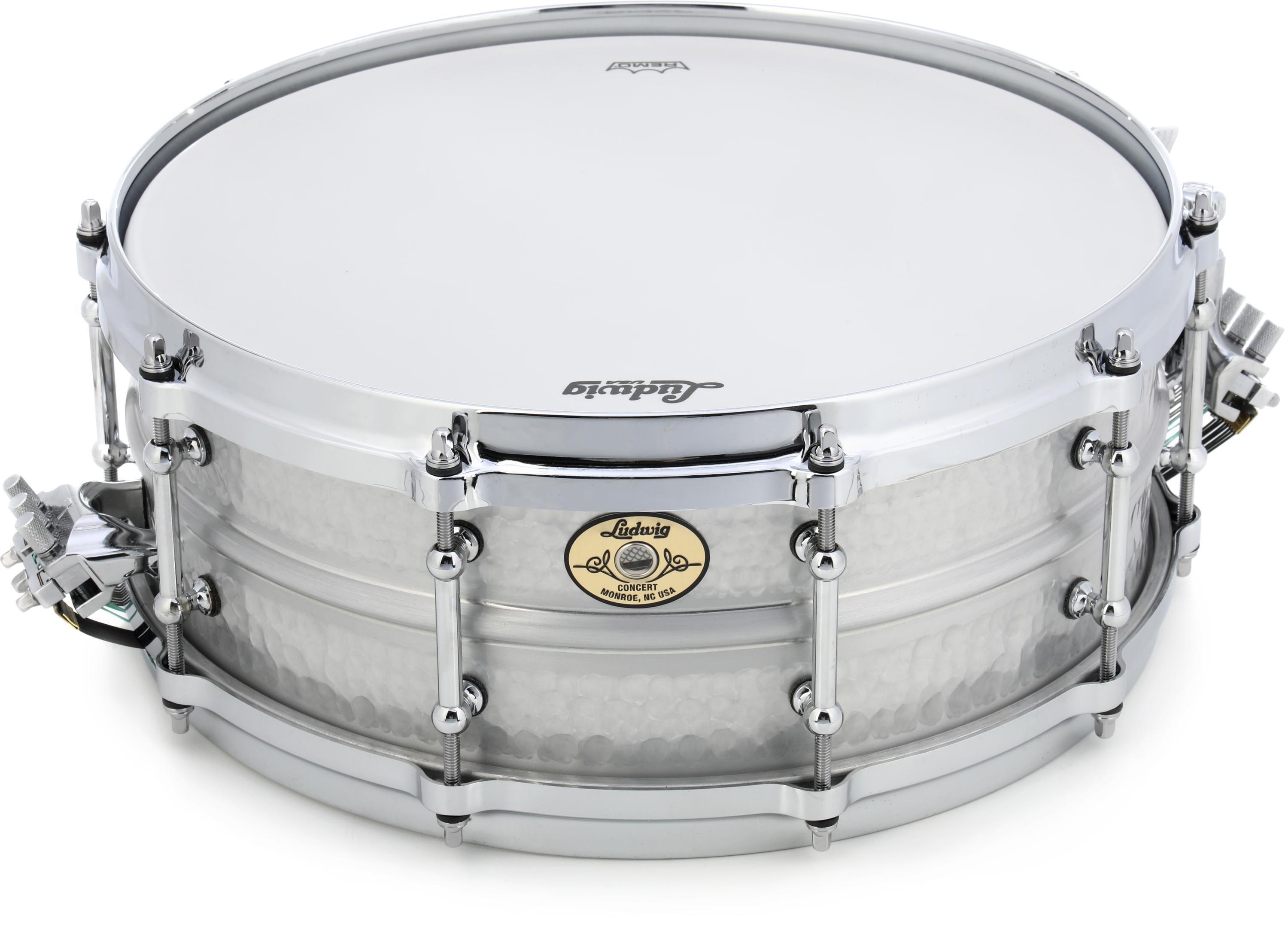 Photo of Ludwig Concert Snare Drum - 5 inches x 14 inches, Hammered Aluminum