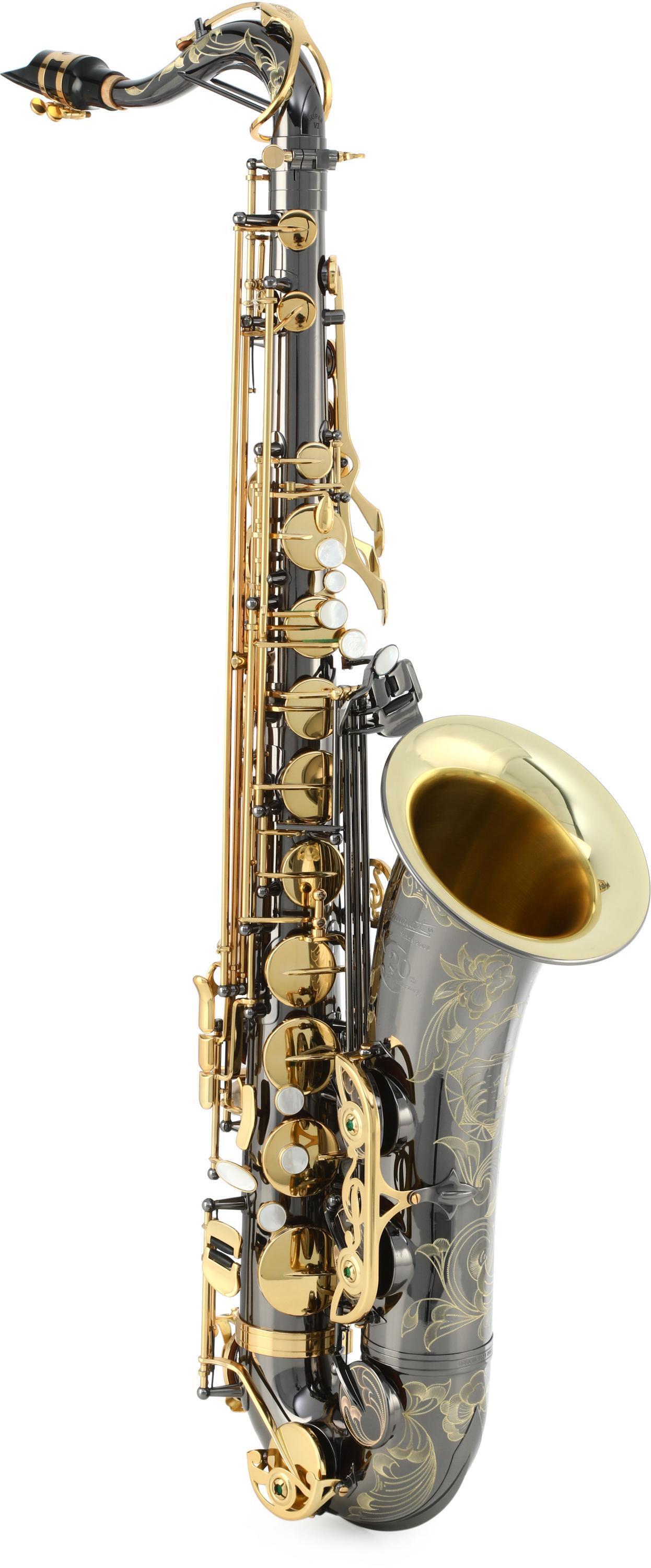 P. Mauriat 20th Anniversary Kirk Whalum PMXT-66RBX20 Tenor Sax - Black  Nickel with Gold-lacquered Keys