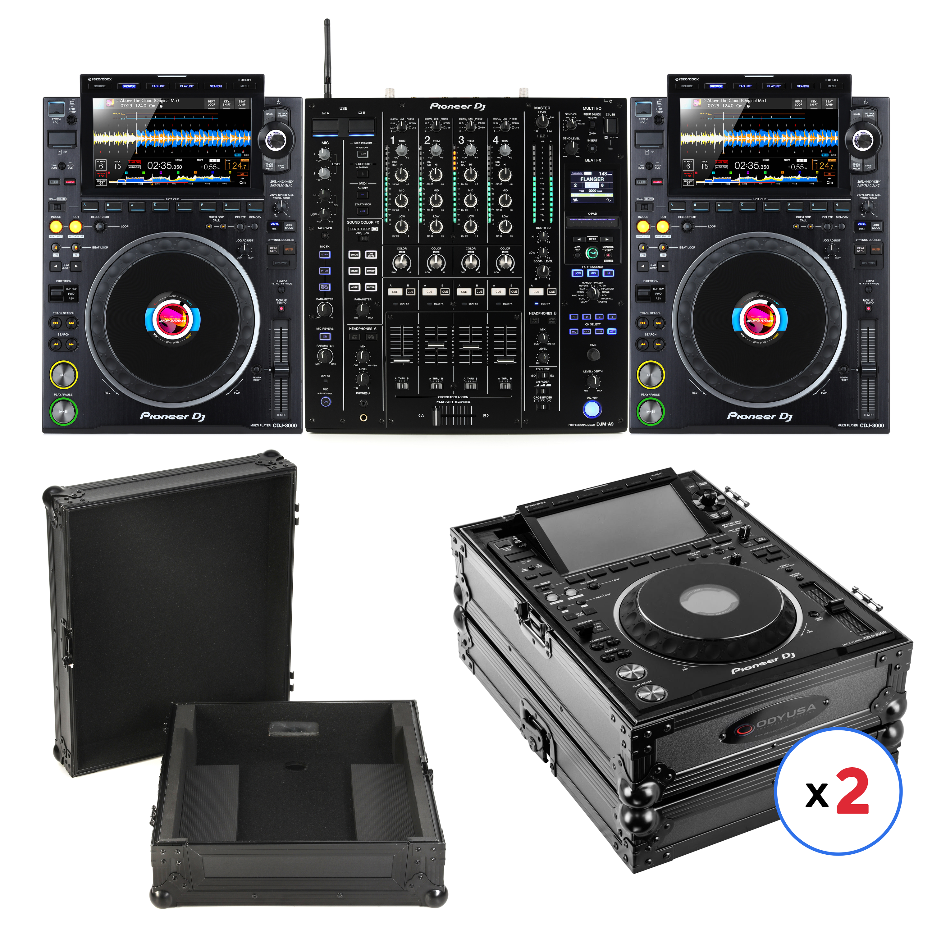 Pioneer DJ DJM-A9 4-channel DJ Mixer and CDJ-3000 Case Pioneer DJ DJM-A9 4-channel DJ Mixer and CDJ-3000 Case