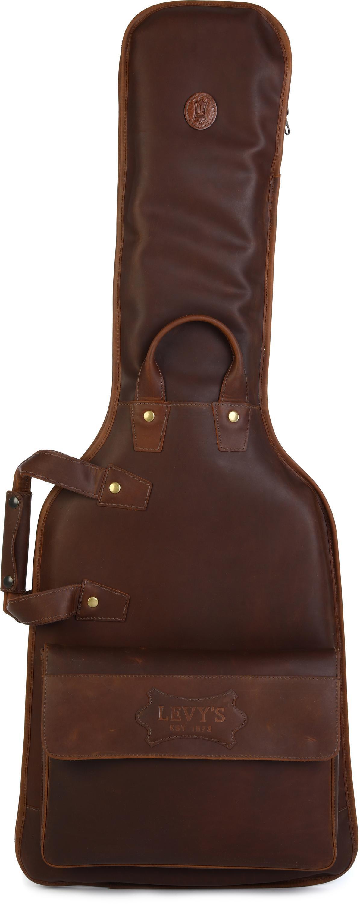 Photo of Levy's Leather Electric Guitar Bag - Brown
