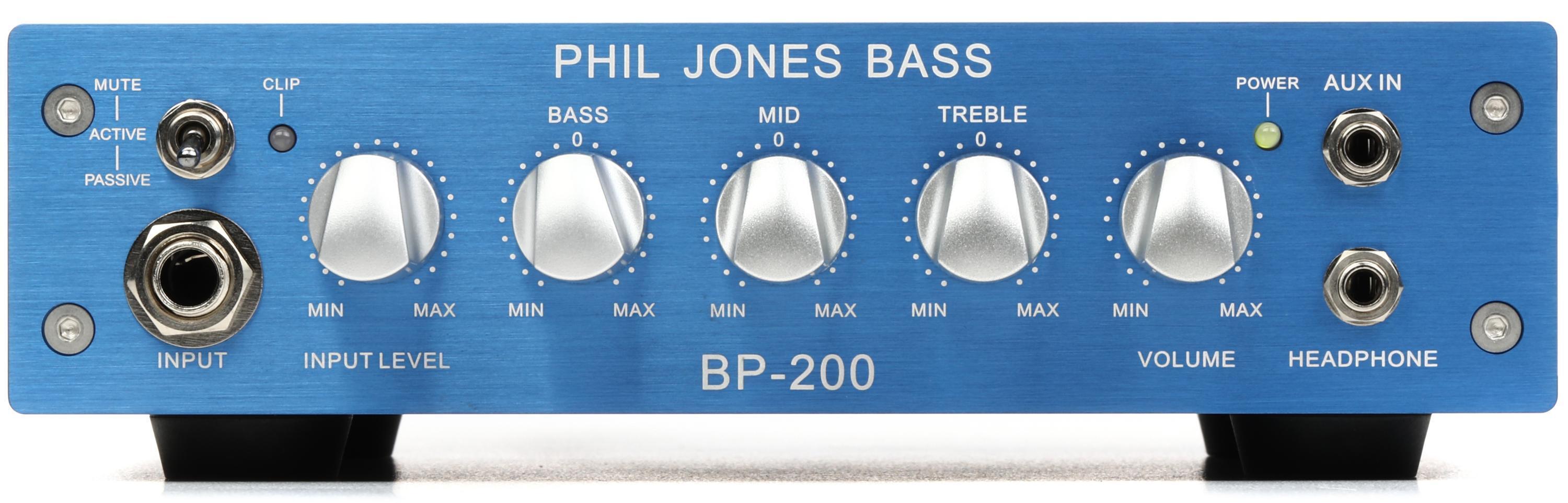 Phil Jones Bass BP-200 200-watt Bass Amplifier Head with Red 2 x 5 