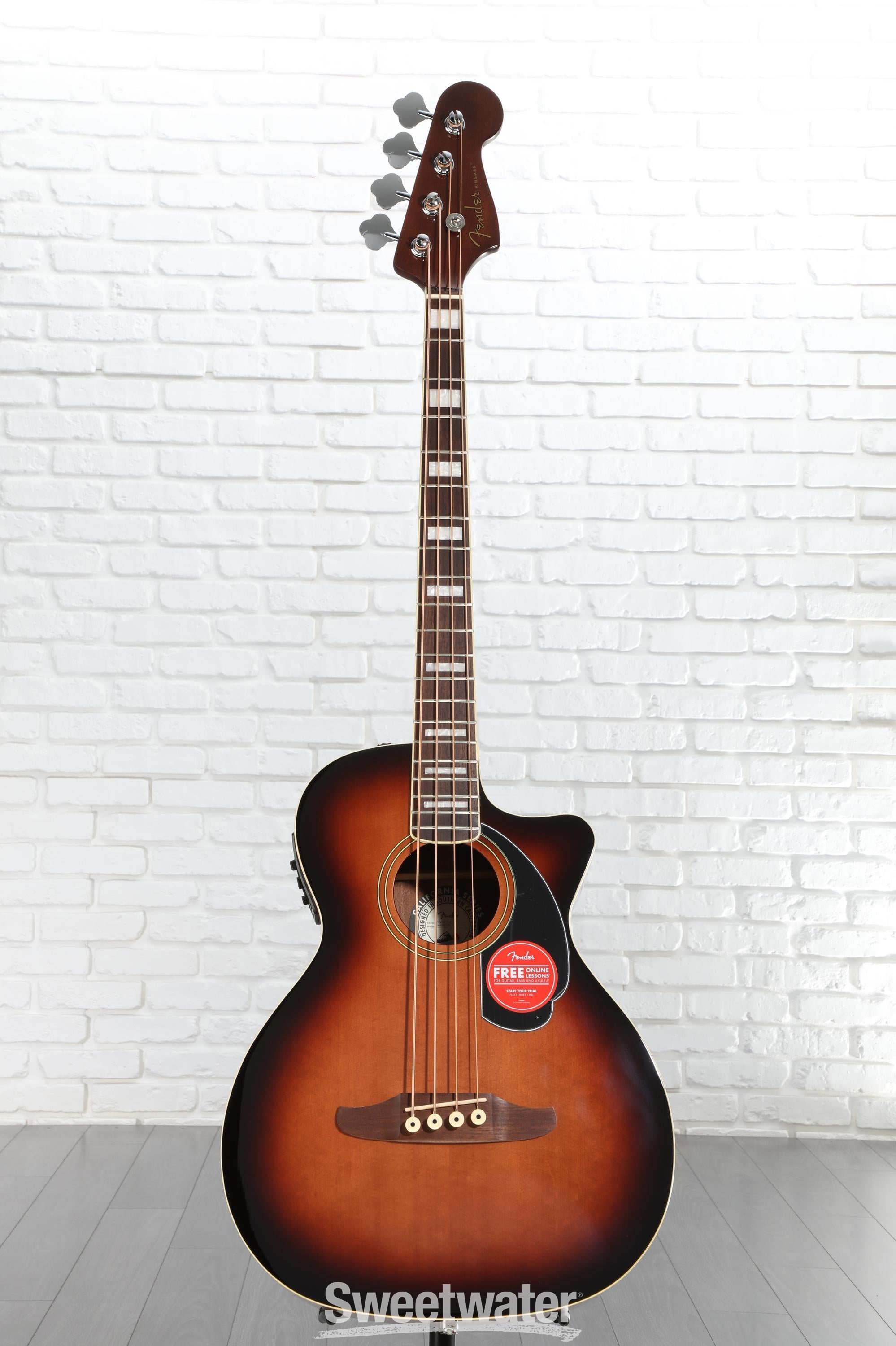 Fender Kingman Acoustic-electric Bass - Shaded Edge Burst | Sweetwater