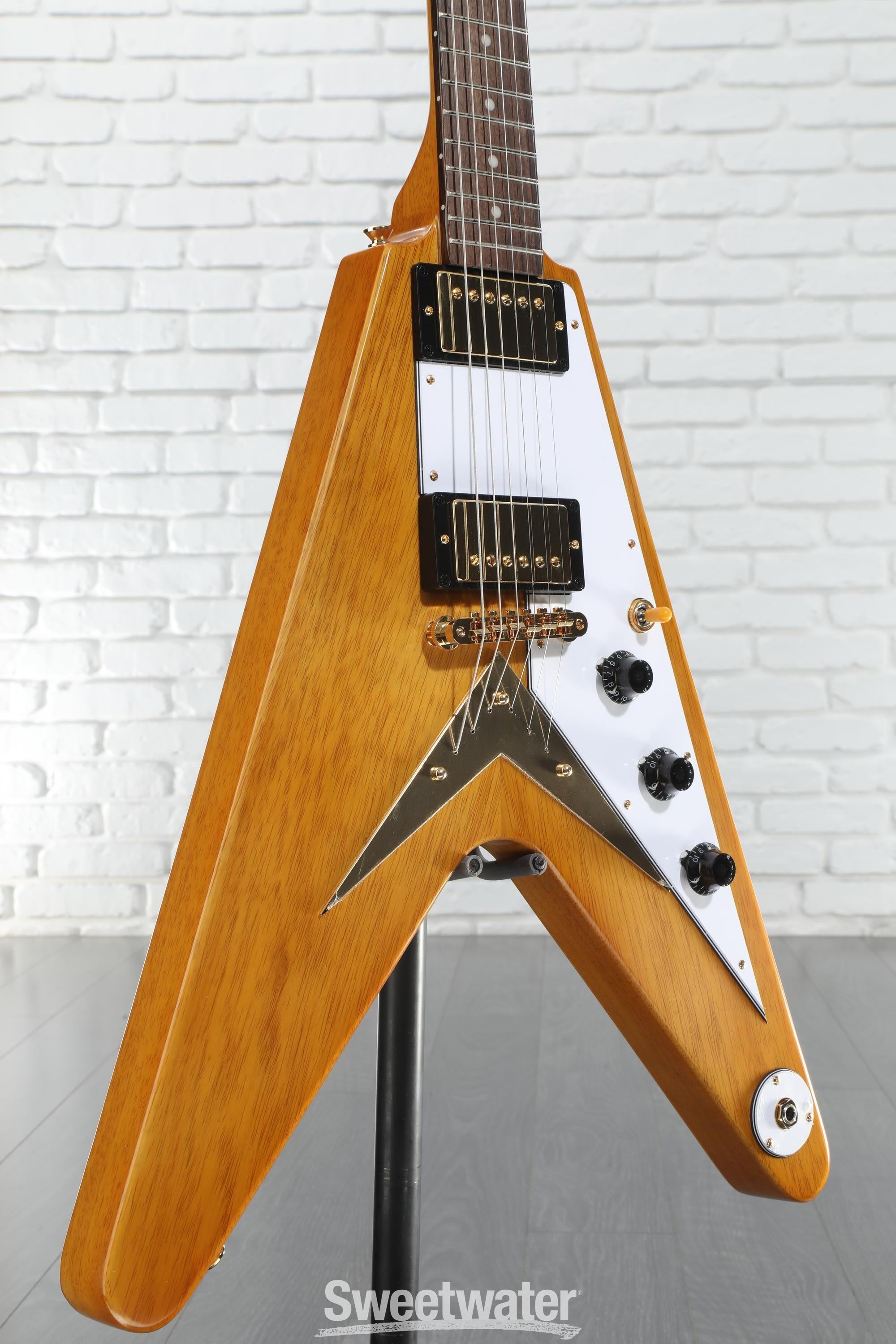 最も  Electric V Flying Korina 1958 Epiphone Guitar Natural - ギター