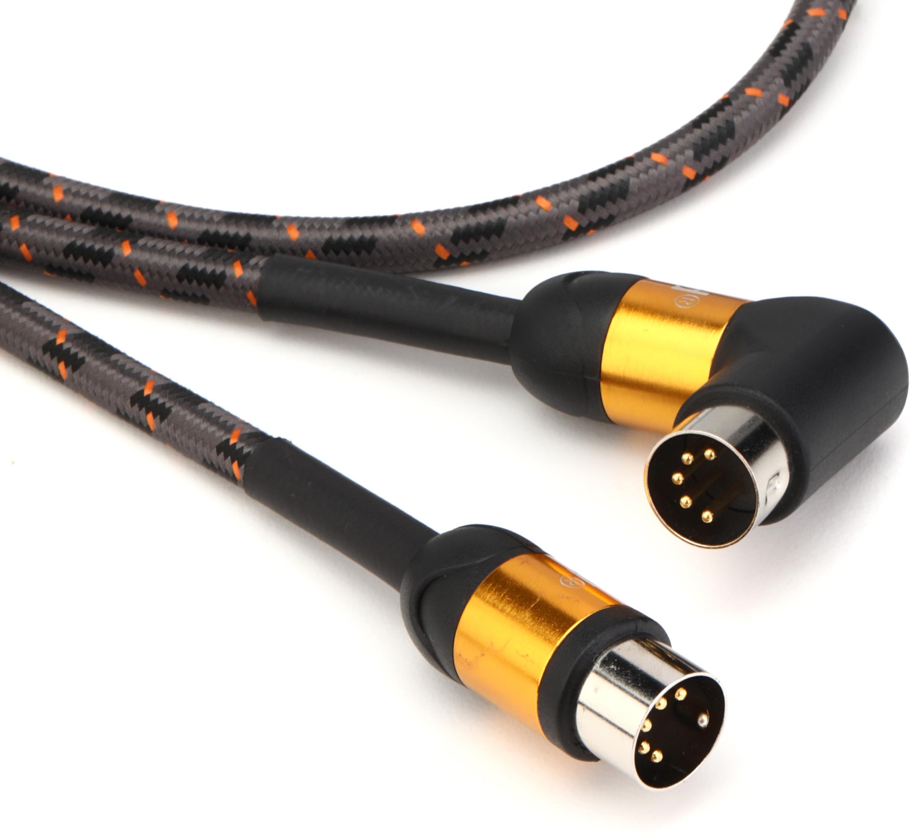 Photo of Roland RMIDI-G5A Gold Series Straight to Right Angle MIDI Cable - 5 foot