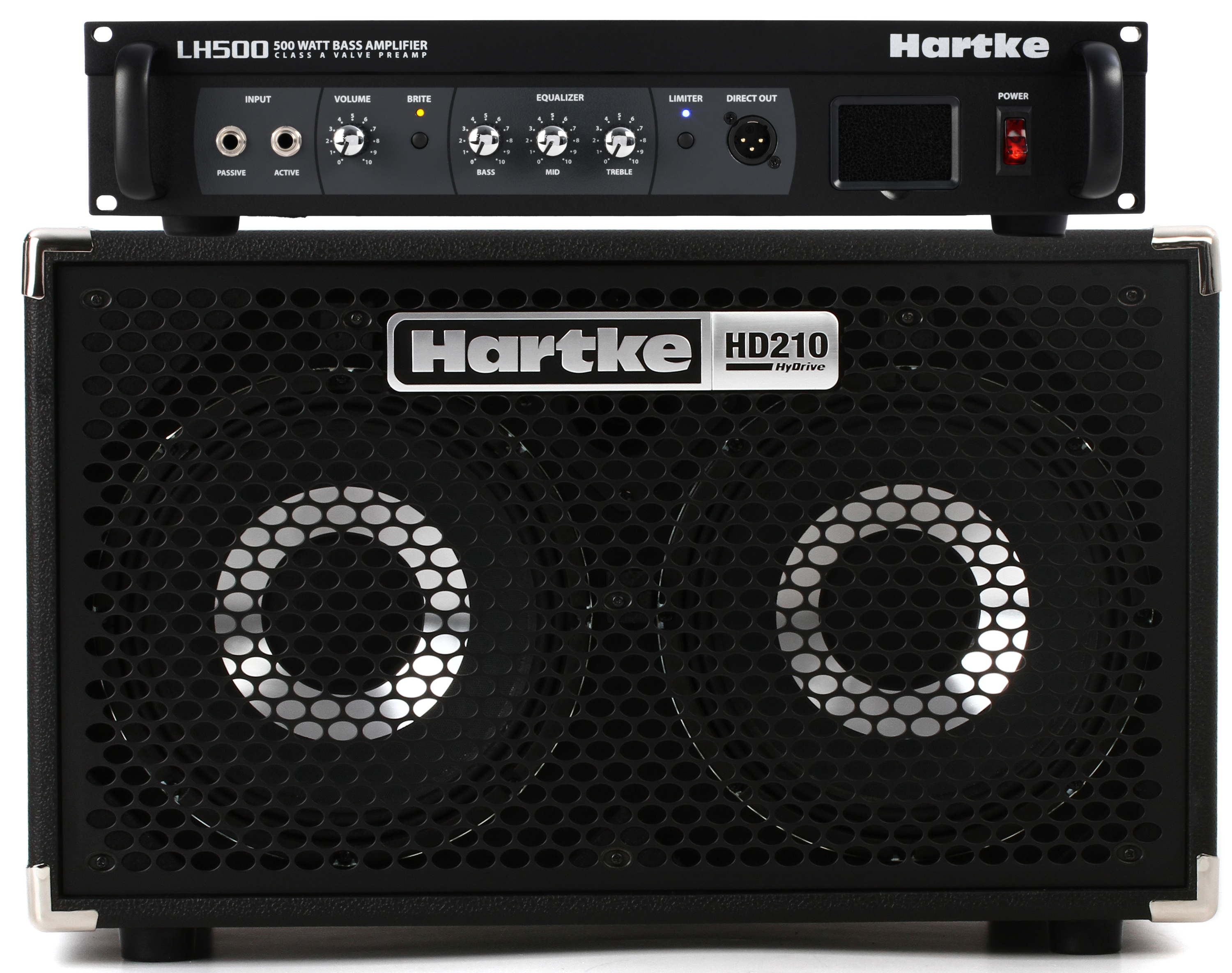 Hartke LH500 ベースアンプ 500W Hartke LH500 500-watt Bass Head and 500-watt 2x10