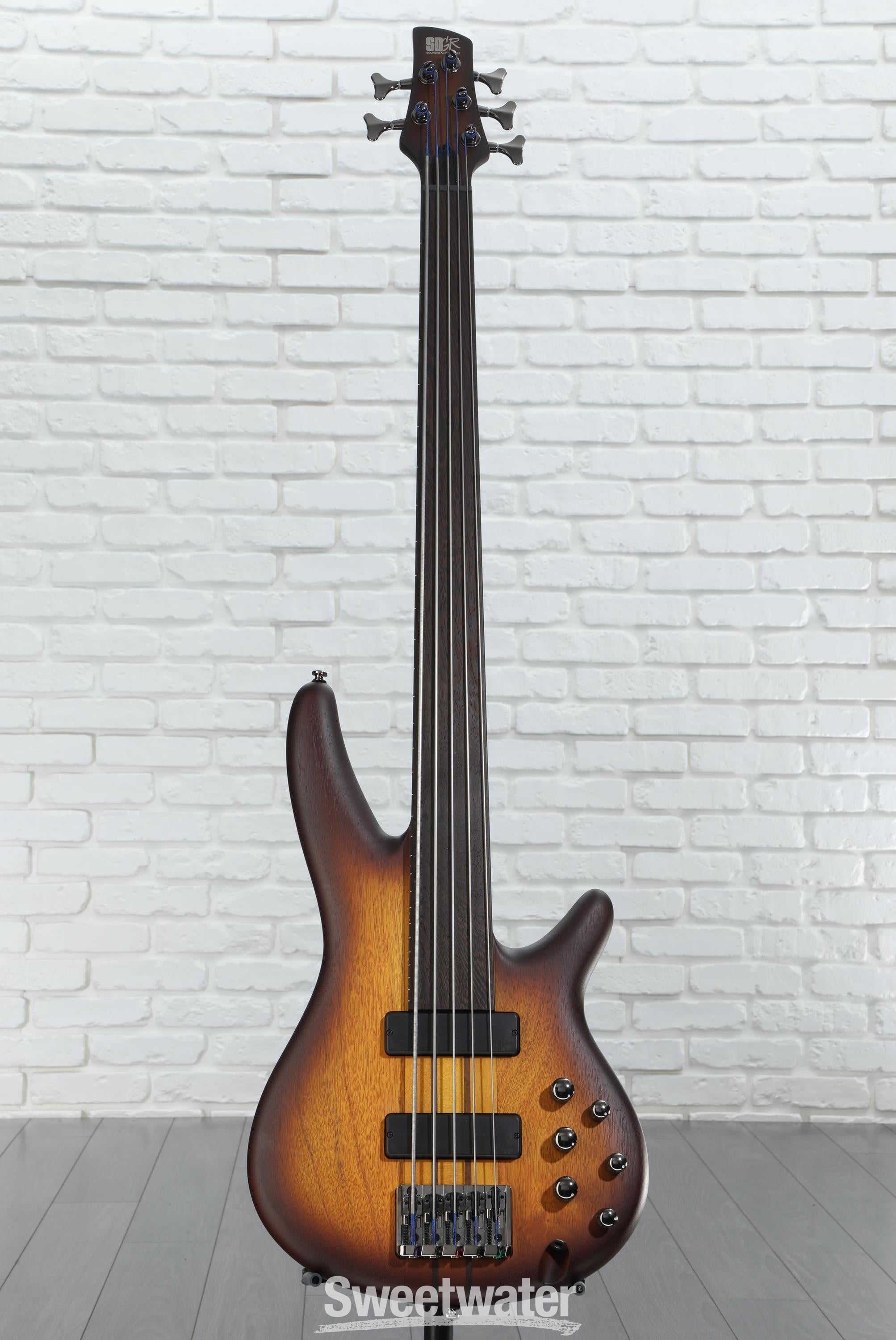 Ibanez Bass Workshop SRF705 Fretless Bass Guitar - Brown Burst