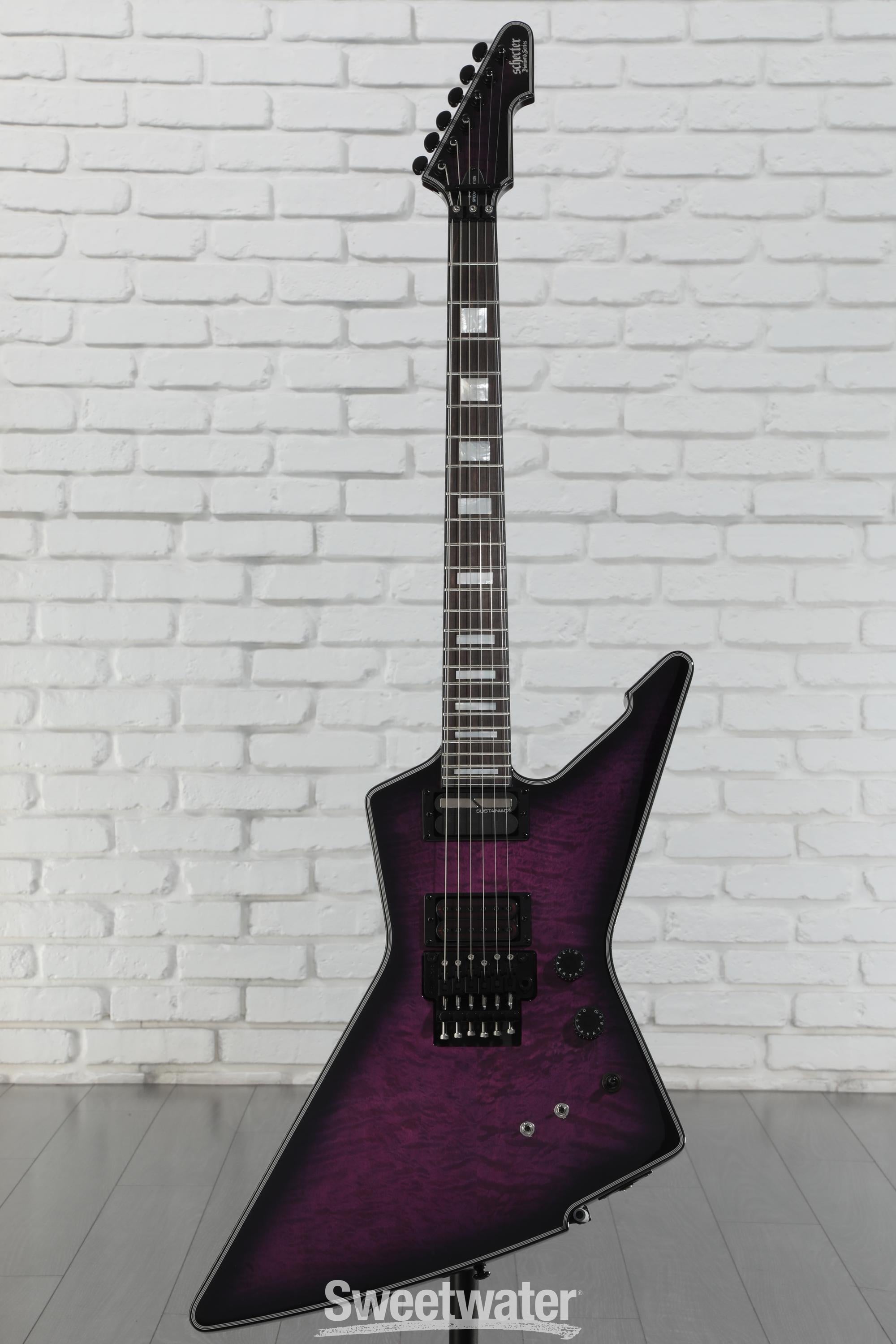 SH1-SEC2 LC ベジット Schecter V-1 SLS Evil Twin - Satin Black | Sweetwater