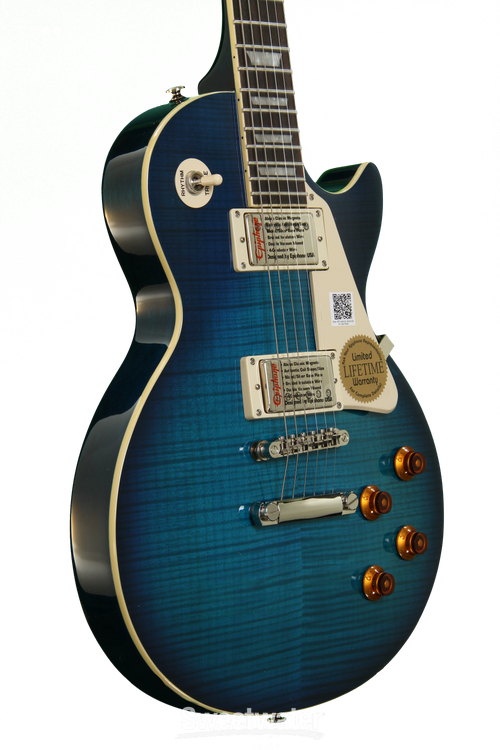 Epiphone Les Paul Standard Plustop Pro, Plek'd - Trans Blue Epiphone Les Paul Standard Plustop Pro, Plek'd - Trans Blue
