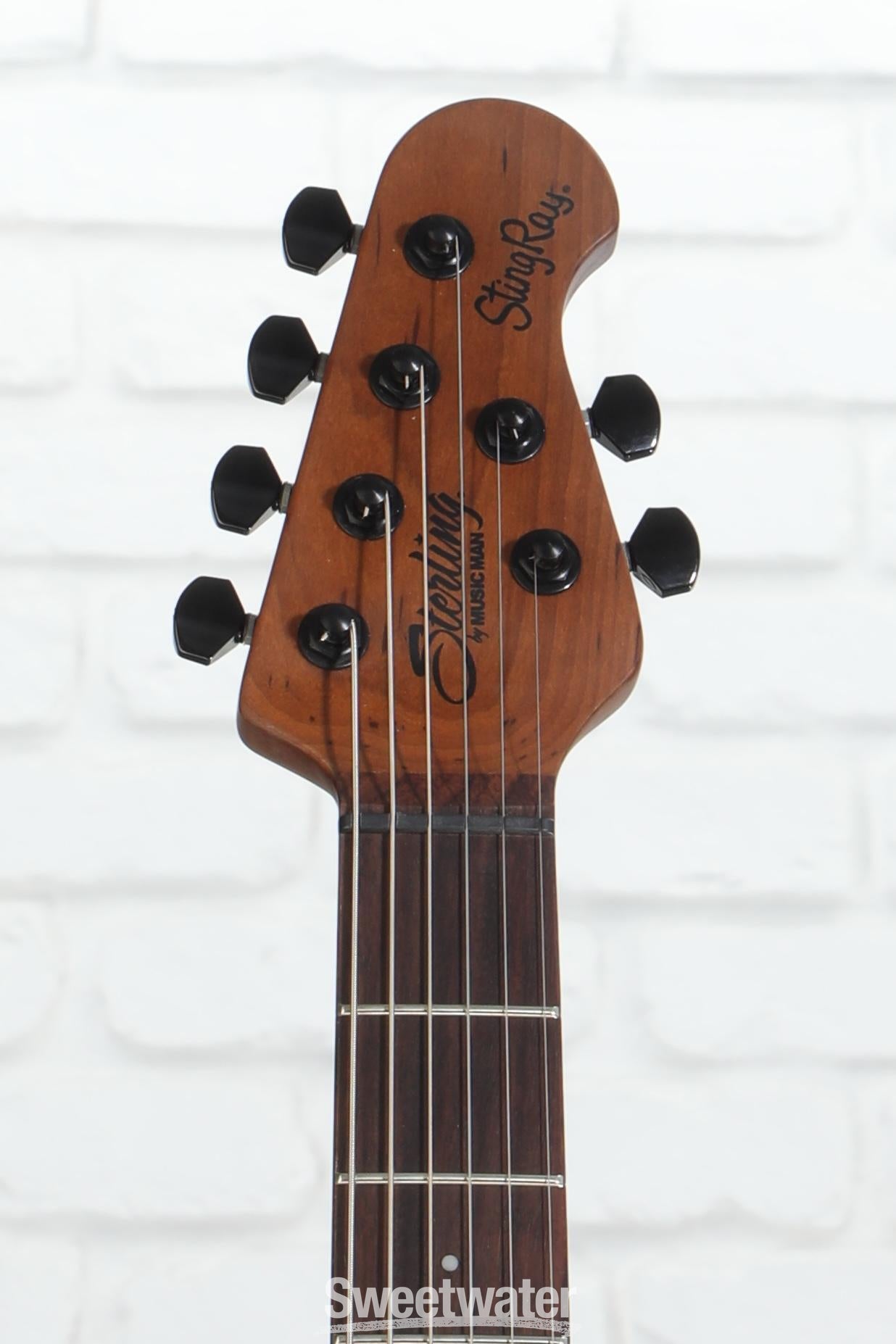 Sterling By Music Man Ryan "Fluff" Bruce Signature StingRay Electric Guitar - Rula Thumb Red, Rosewood Fingerboard