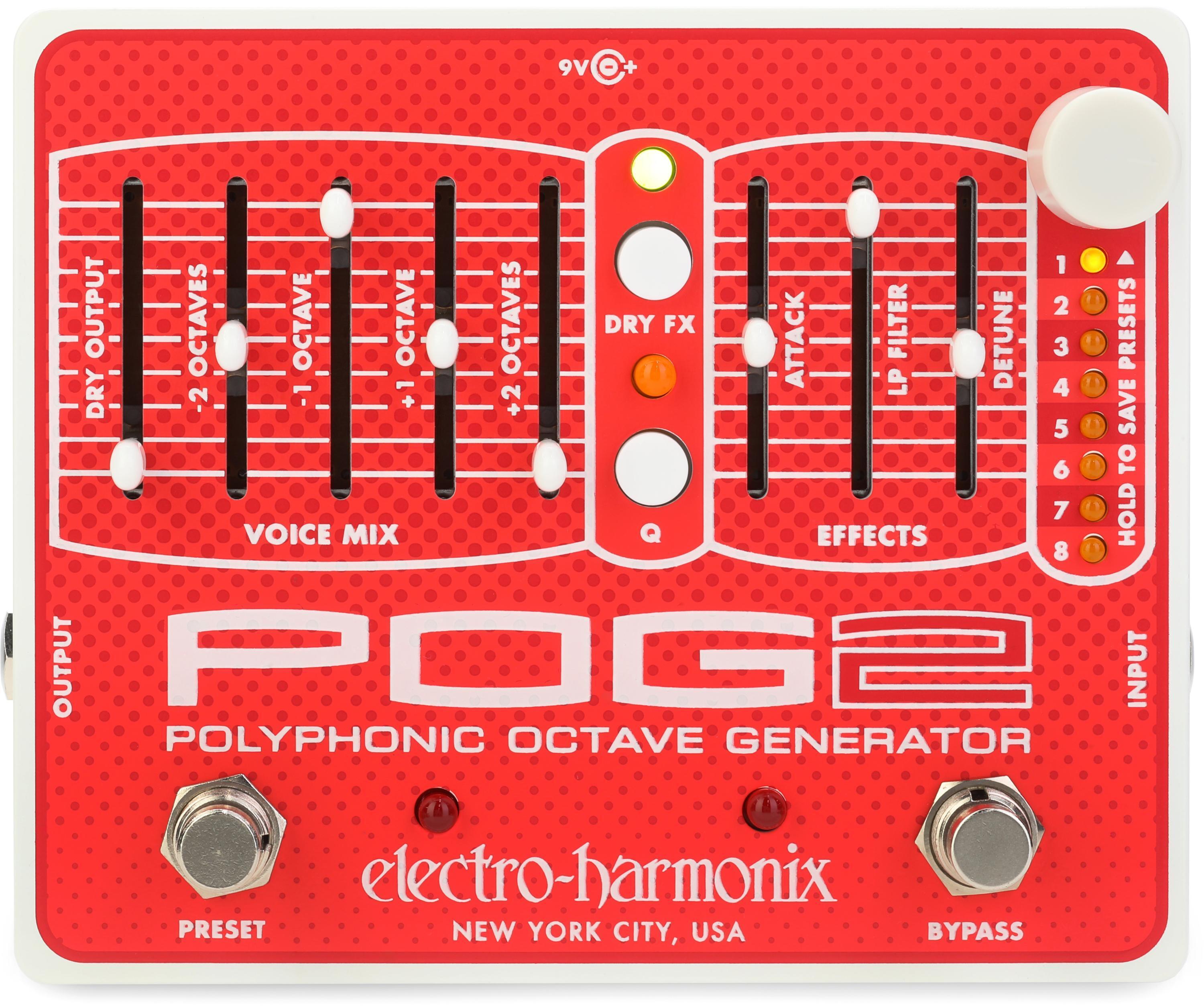 Electro-Harmonix Nano Pog Polyphonic Octave Generator Pedal 