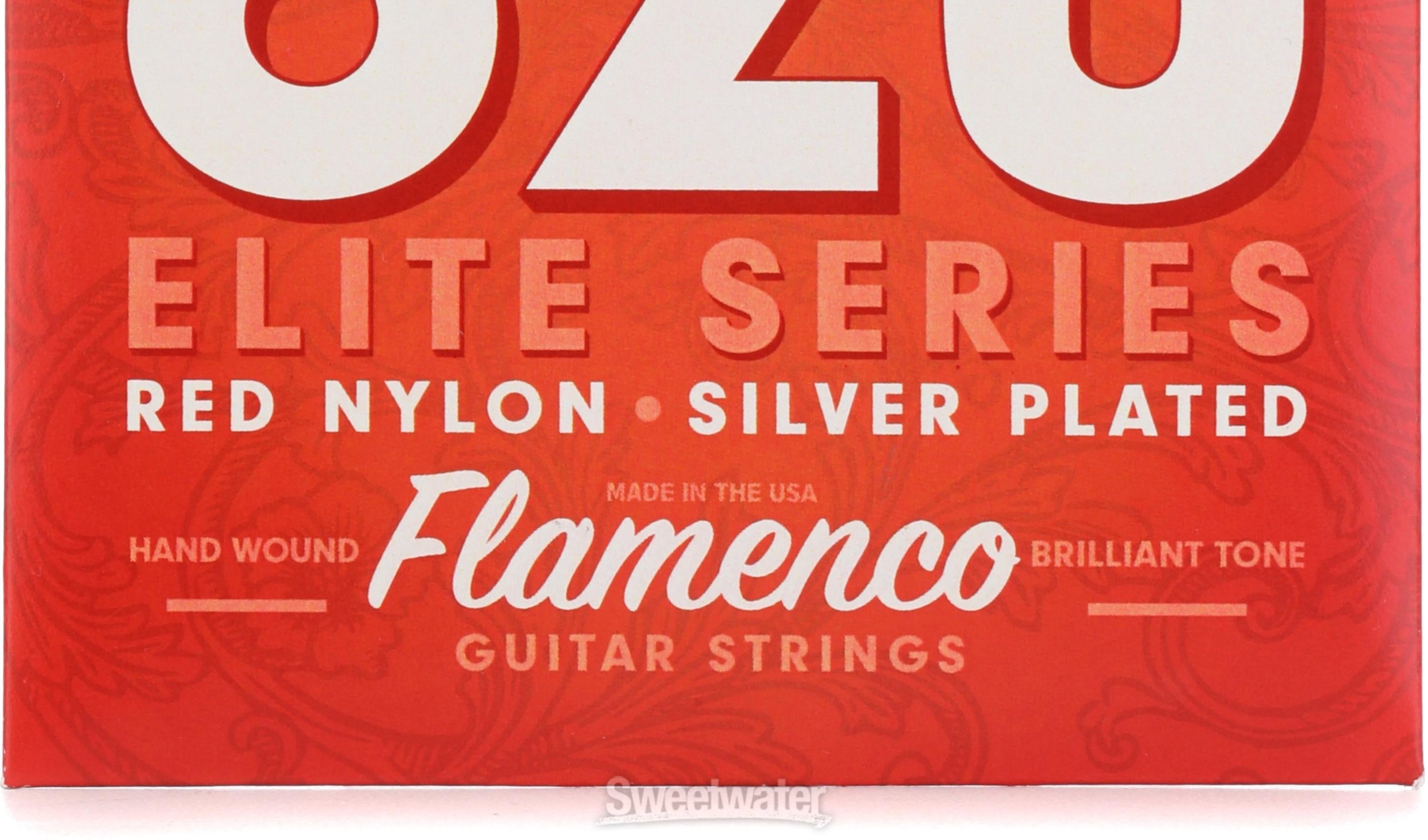 La Bella 820 Elite Red Nylon Flamenco Guitar Strings Medium