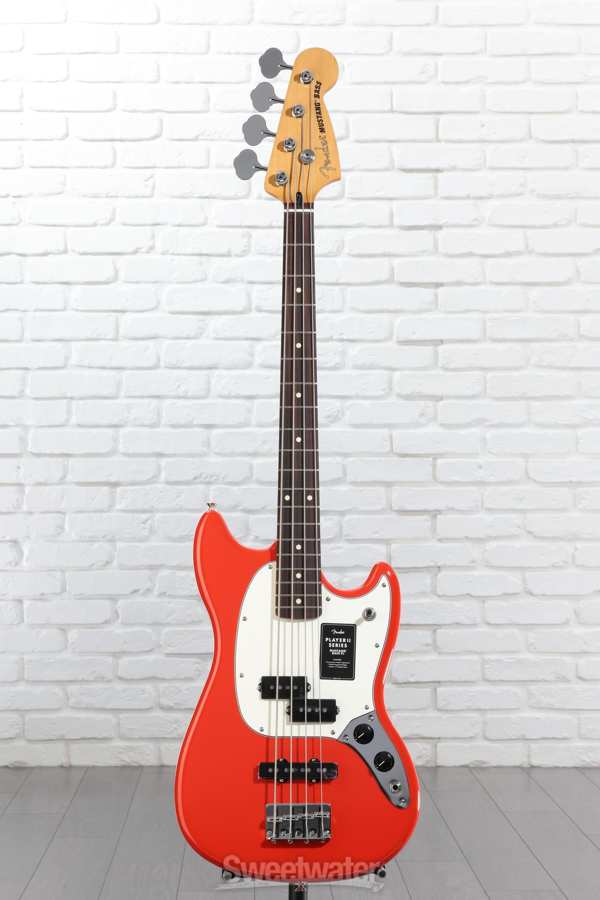 Fender Player II Mustang Bass PJ - Coral Red with Rosewood