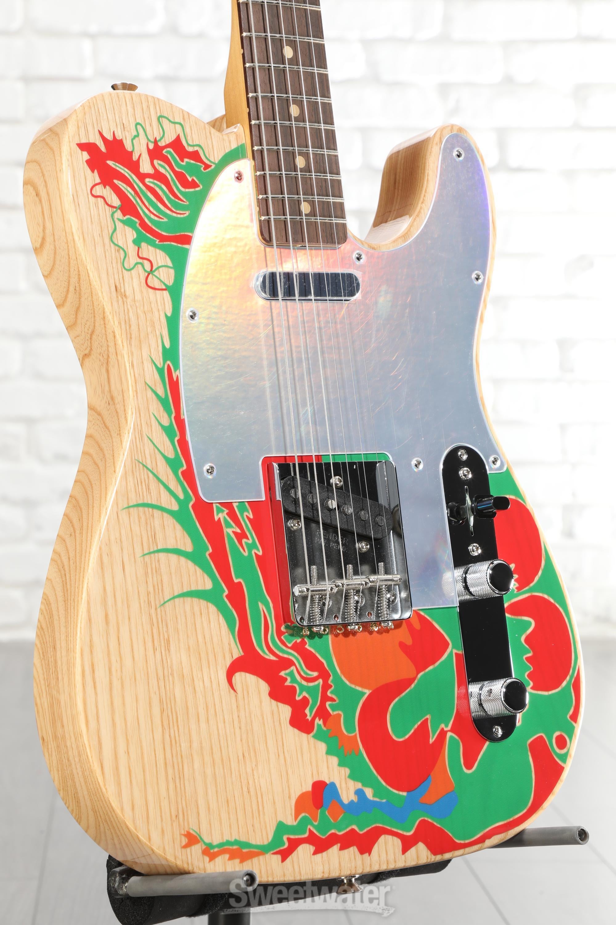 Photo of Fender Jimmy Page Telecaster - Natural with Artwork