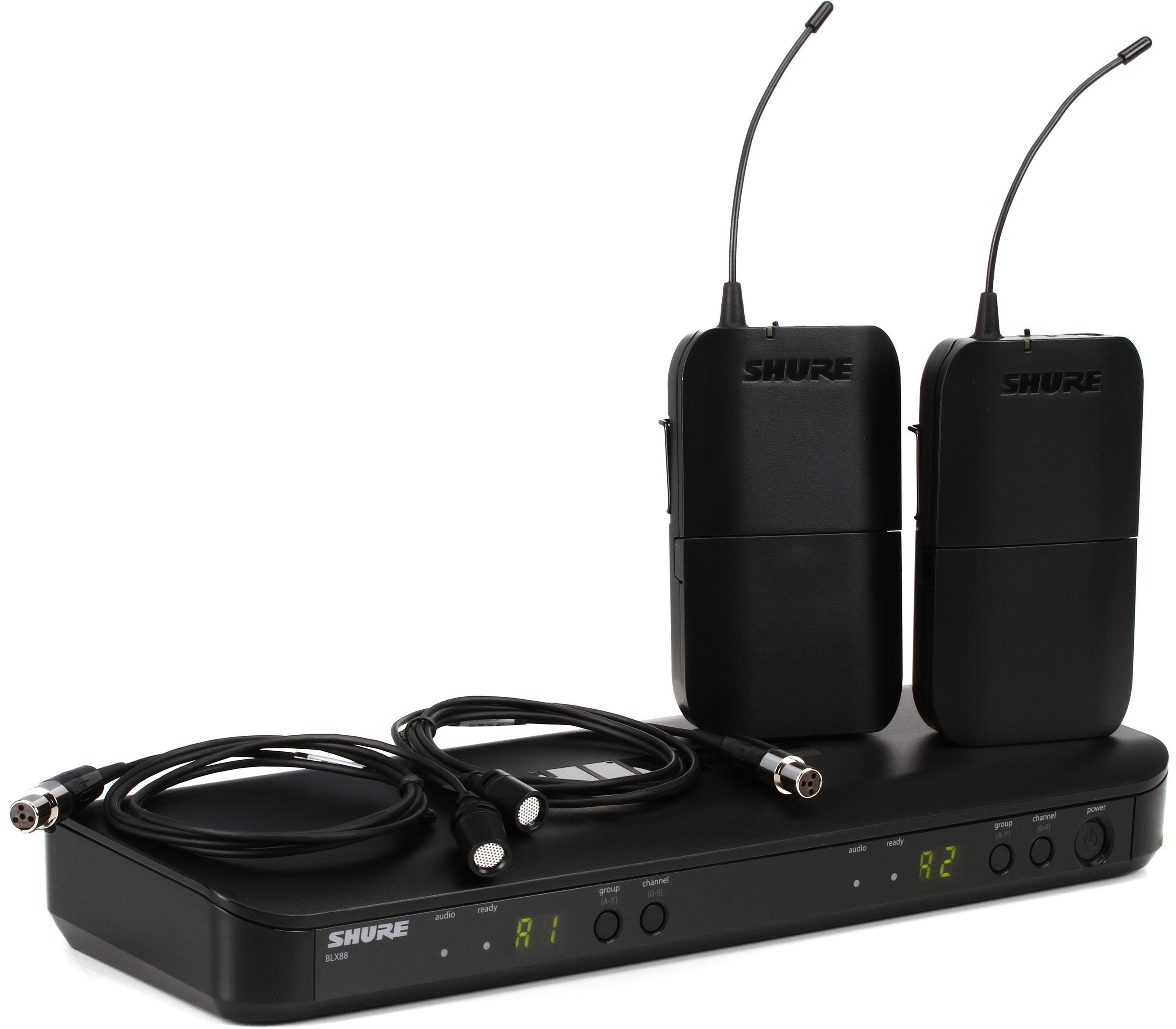 Shure BLX188 CVL Dual Channel Wireless Lavalier System H11