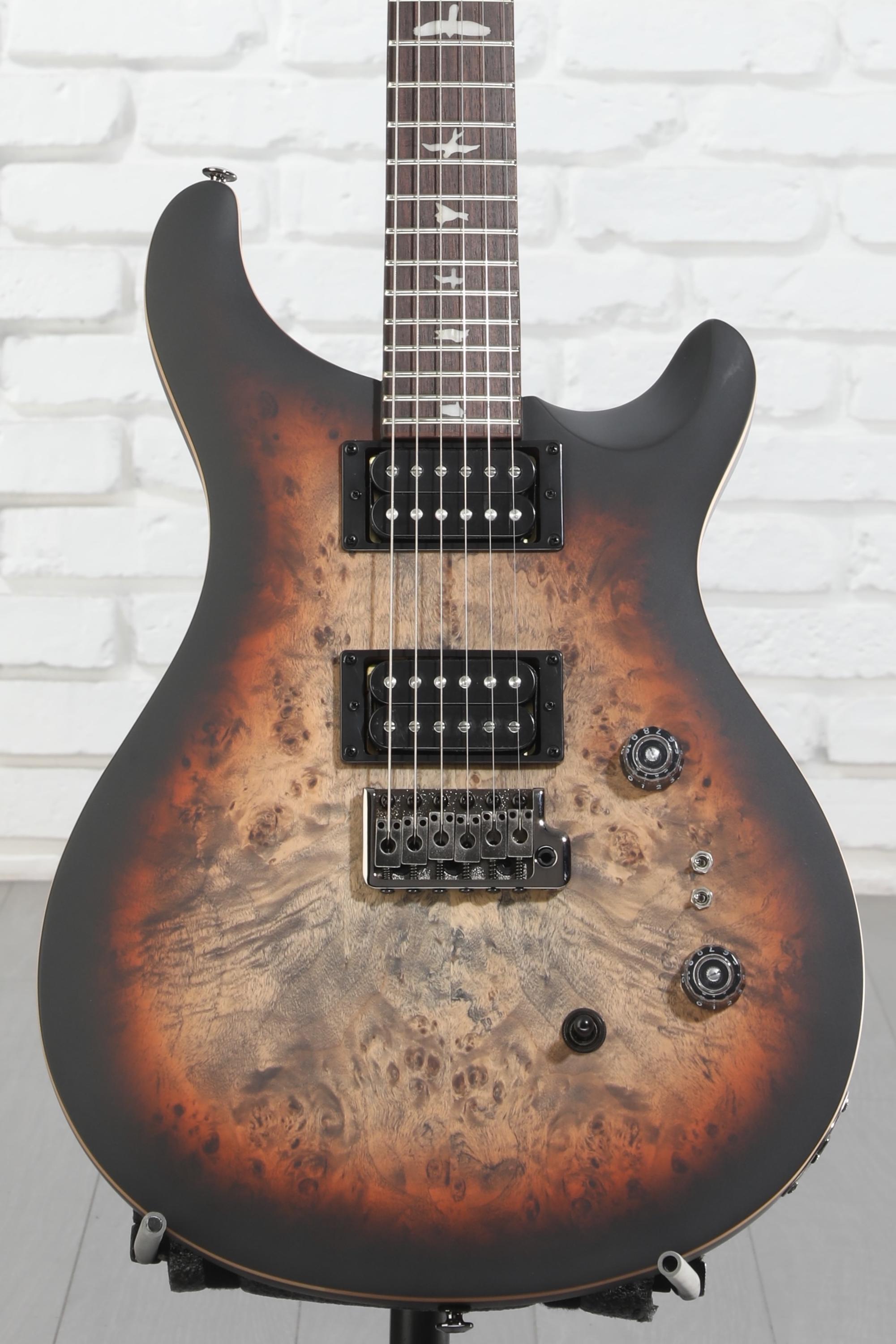 PRS SE Custom 24-08 Exotic Electric Guitar - Charcoal Cherry